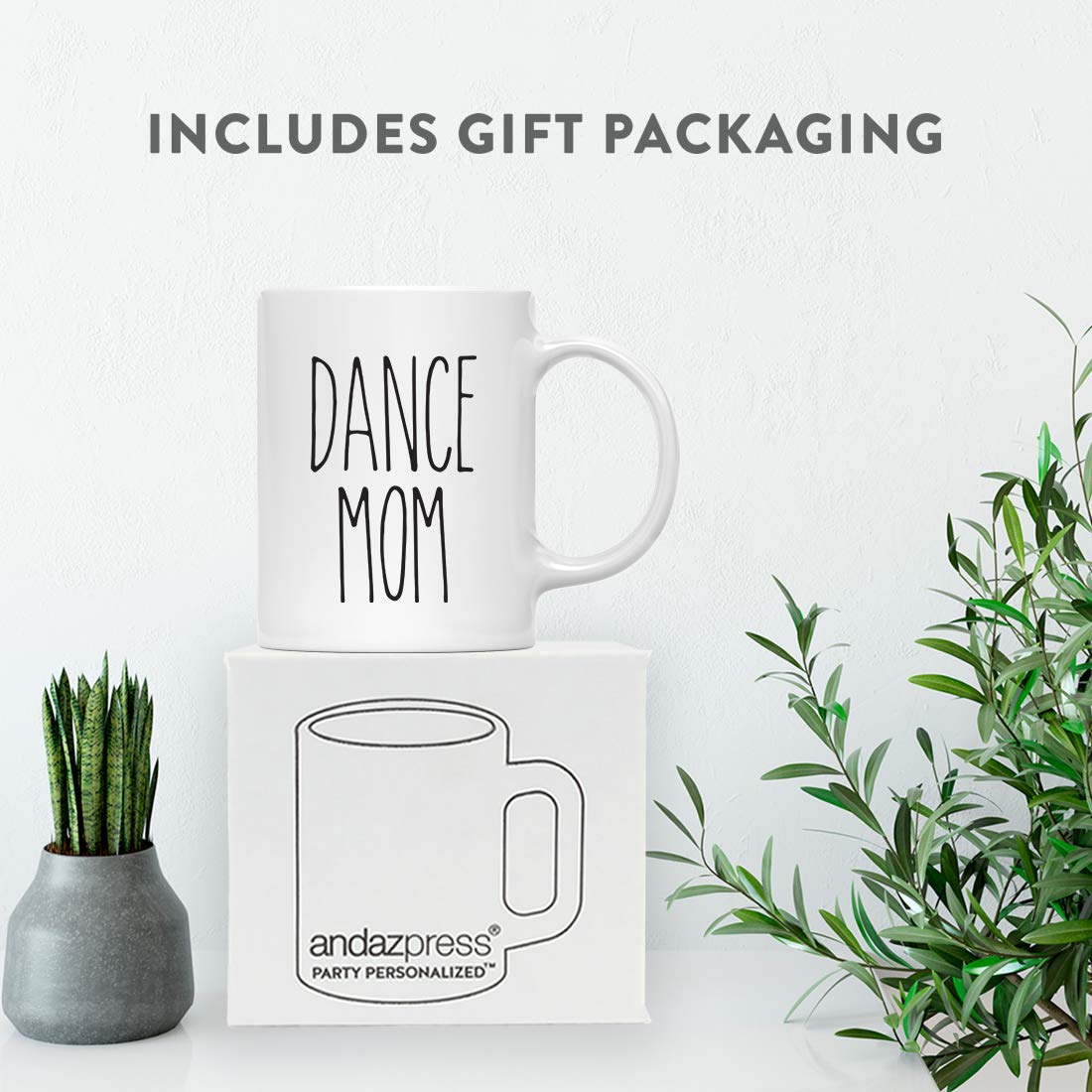 Andaz Press Simple Rustic Farmhouse Kitchen Decor 11oz. Ceramic Coffee Tea Mug Gift, Dance Mom, 1-Pack, Includes Box, Minimalist