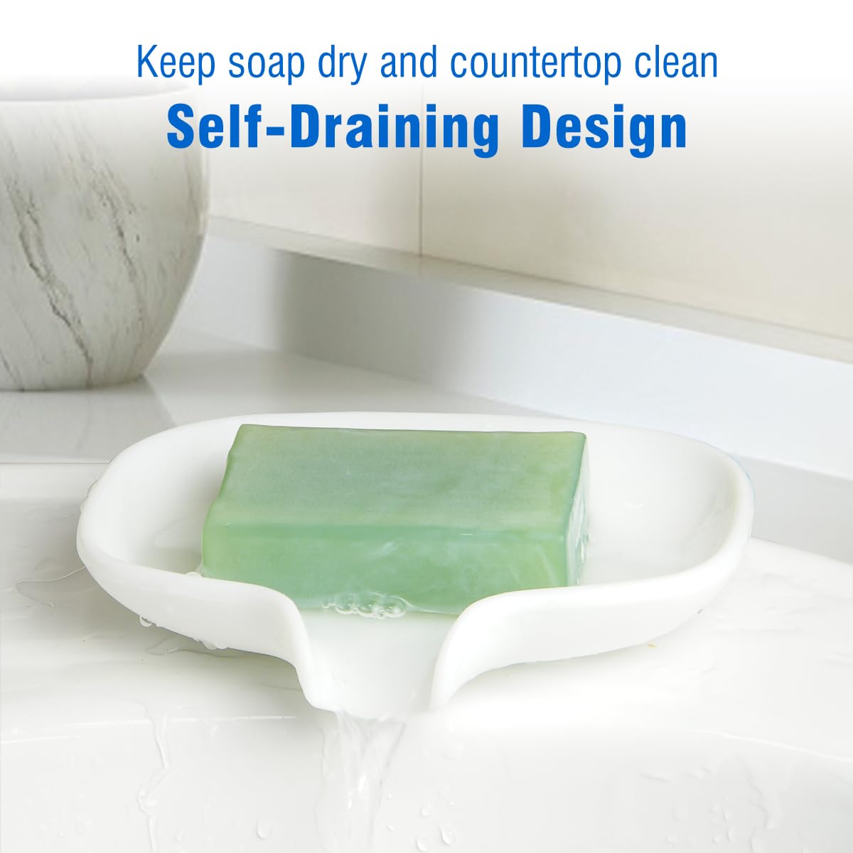 3 Pack Soap Bar Holder, Aimaiaimai Self Draining Soap Dish, Quick Drainage, Soap Dishes For Bathroom, Shower, Silicone Soap Tray