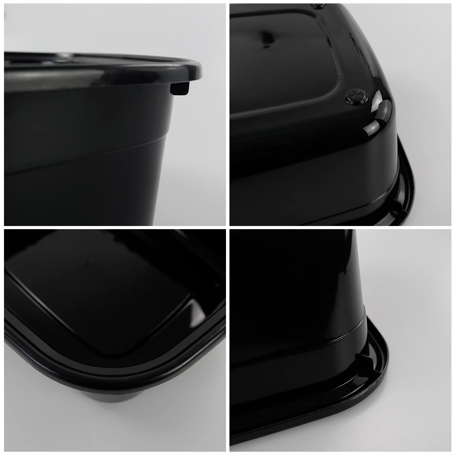 Morcte 12 Quart Rectangle Plastic Wash Pan / Dishpan Basin, Set Of 4