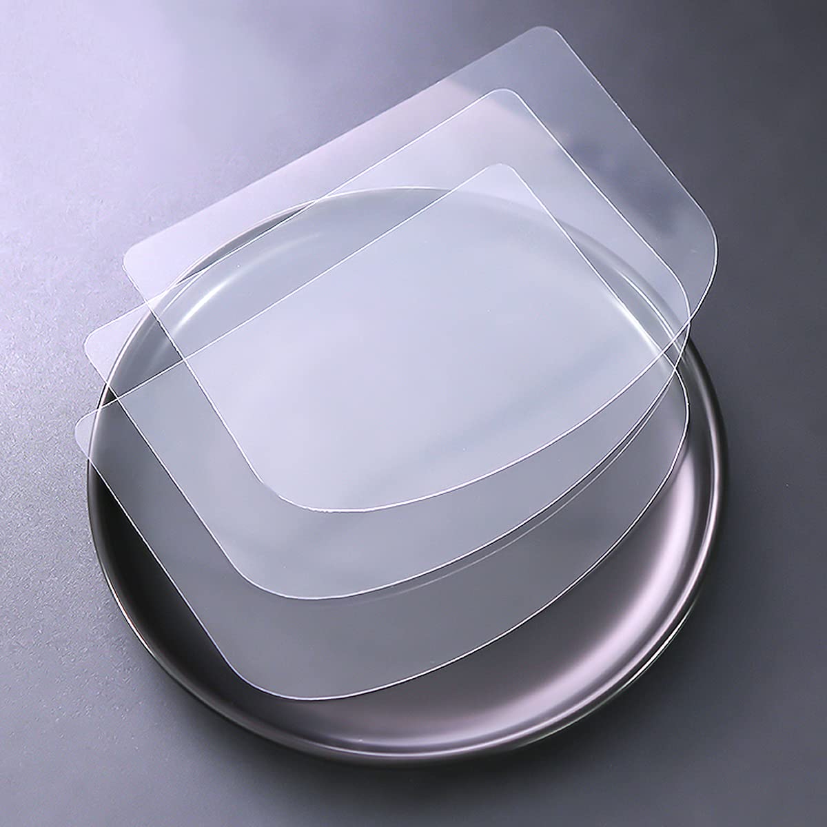 Woohome 6 Pcs Acrylic Cake Scraper Decorating Transparent Cake Cream Scraper Clear Icing Comb Contour Decorating Set For Bread P