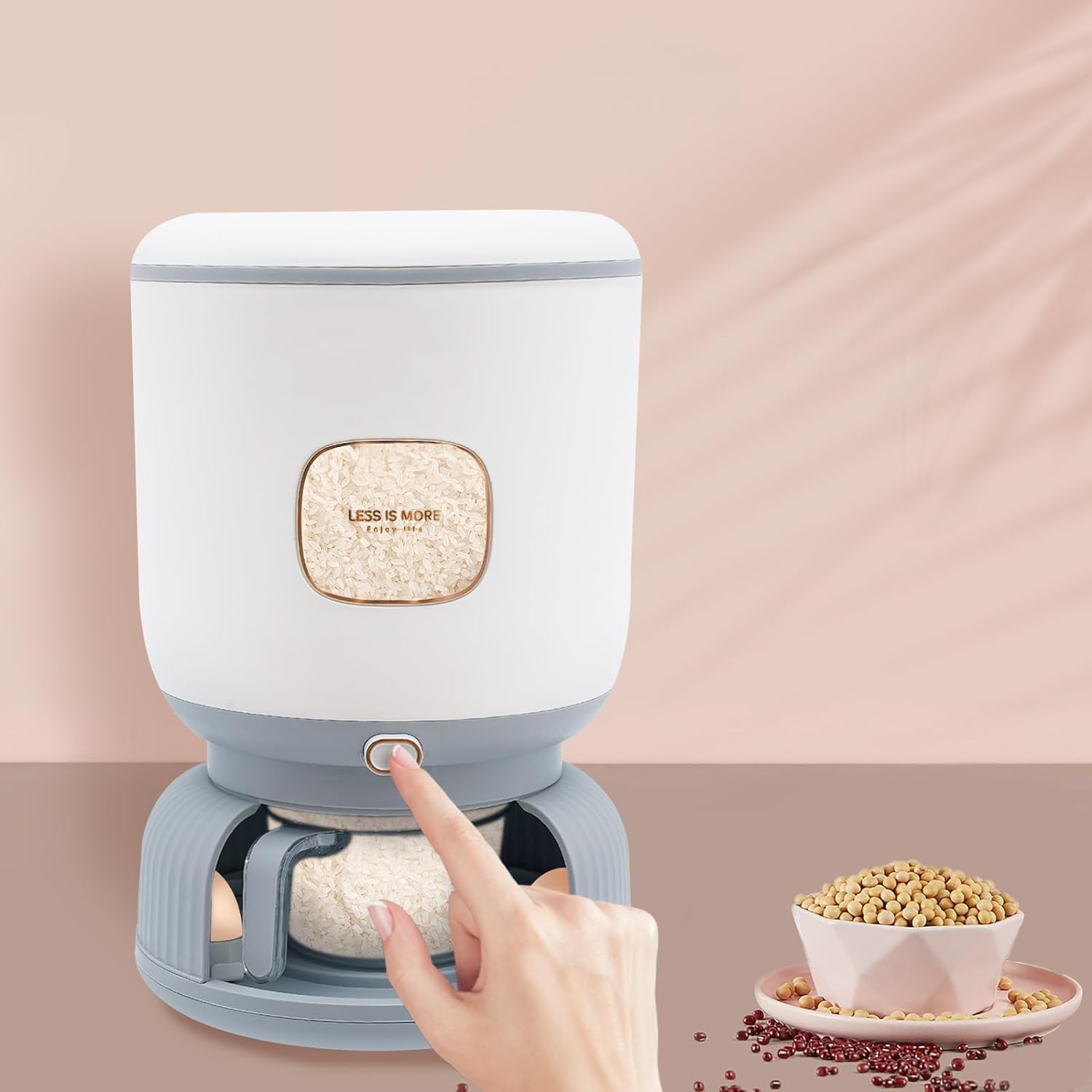 Blurism Rice Dispenser Kitchen Storage Container Pantry Organizers And Storage,Grain Storage Container, Flour And Rice Container