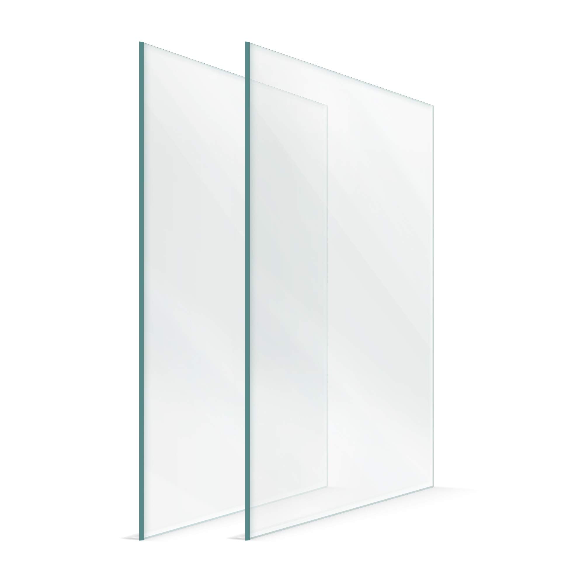FrameStarr 5x7 Glass (Crystal Clear, 2 Pack), Picture Frame Replacement Glass for 5 x 7 Picture Frames, Real Glass Cover Sheets