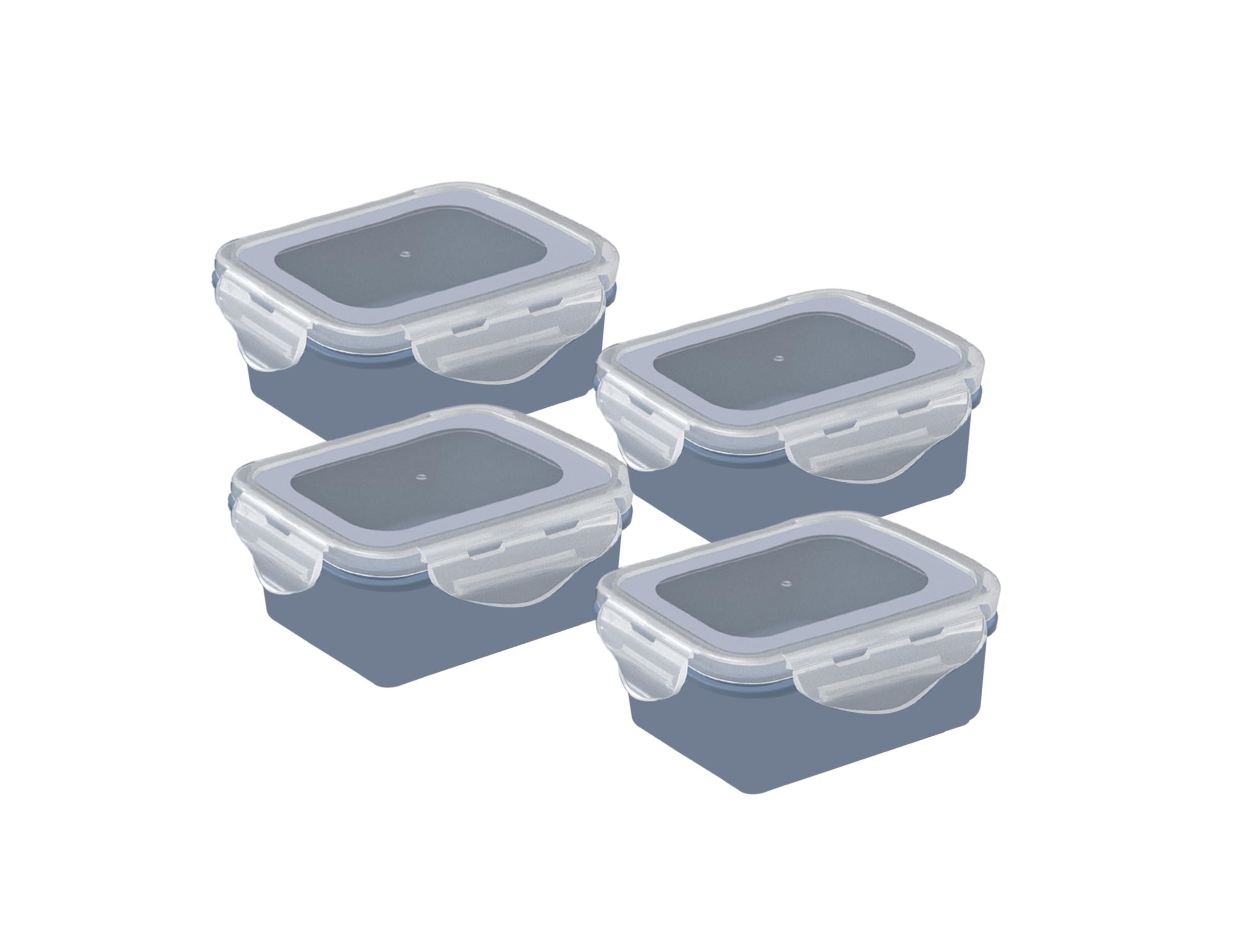 All Time Lock And Safe Storage Containers Set Of 4 | 200 Ml Each Airtight Food Storage Jars | Bpa Free Food Grade Plastic | Micr