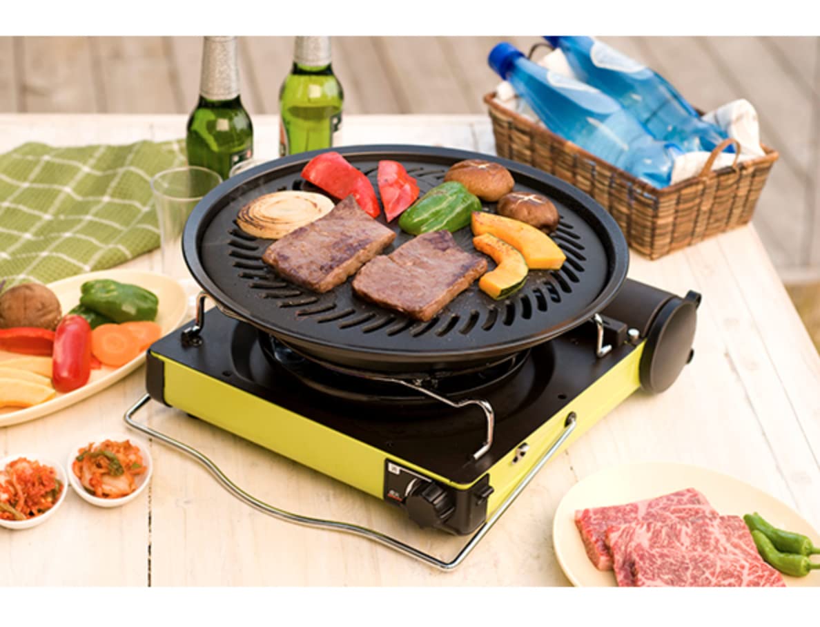 Iwatani BBQ Grill Plate - Large Aluminum Cooking Surface - Black Model CB-A-YPL