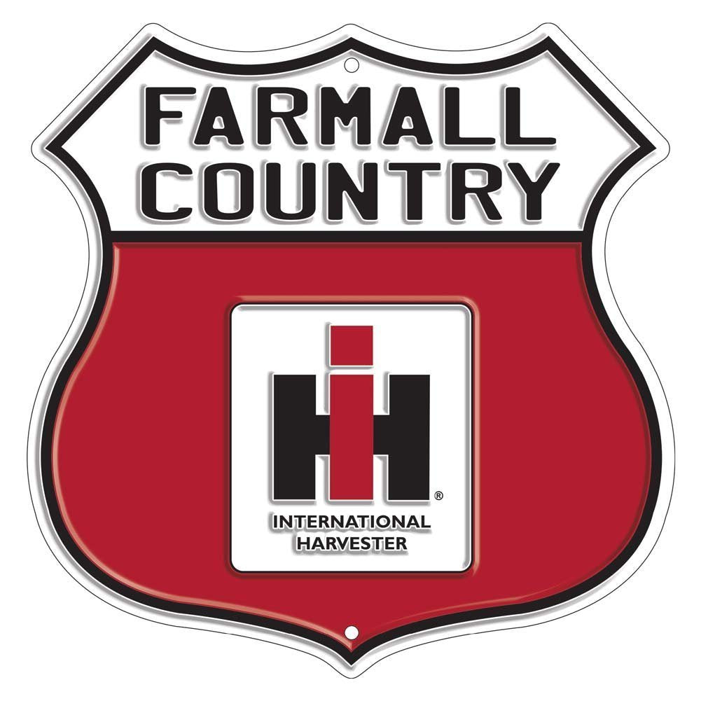 IH Farmall Country Embossed Highway Badge Tin Sign 12 x 12 Sign-2002