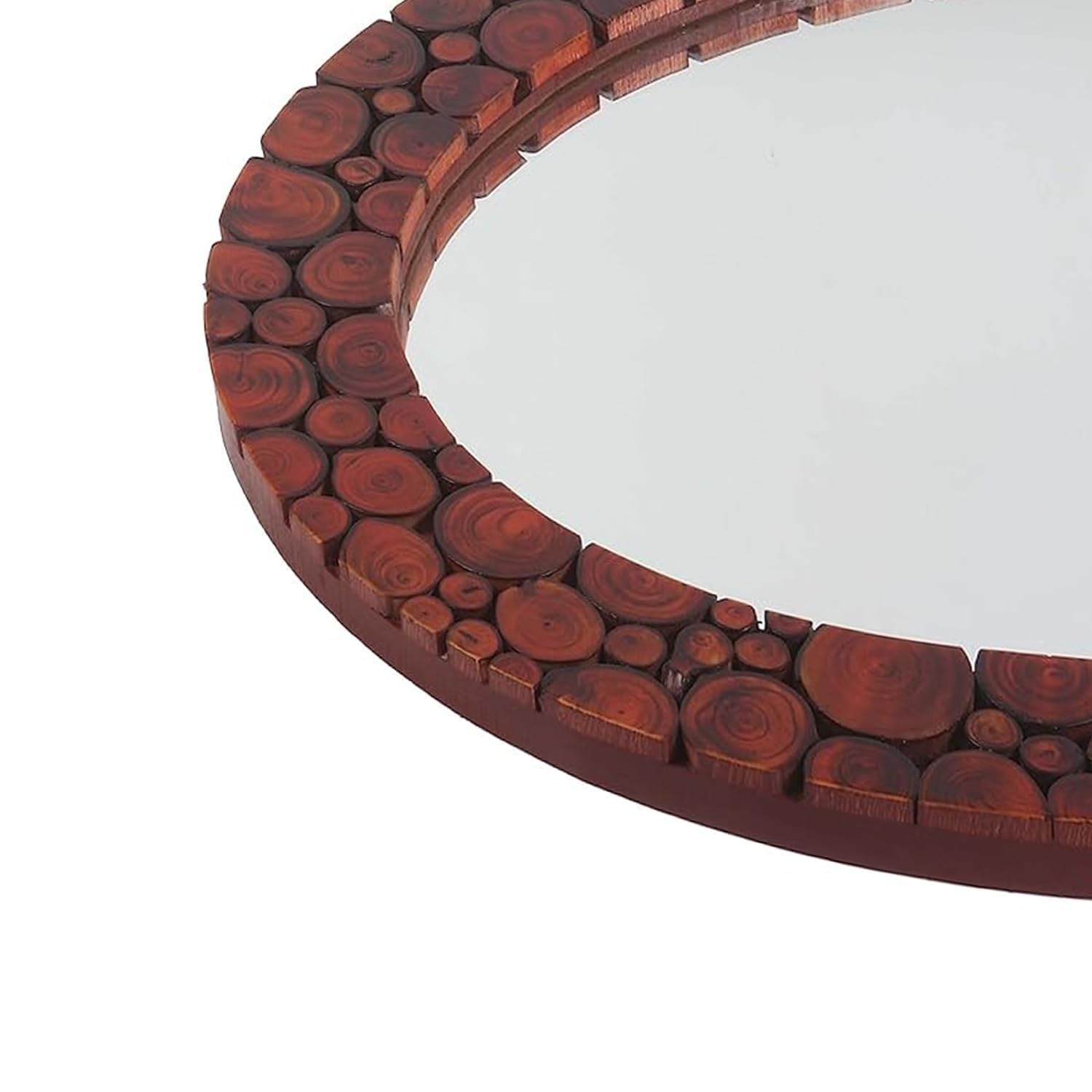 Sra Home Deco Handmade Wooden Antique Frame Round Wall-Mounted Mirror, Mirror For Bedroom, Bathroom, Living Room, Wall Basin, St