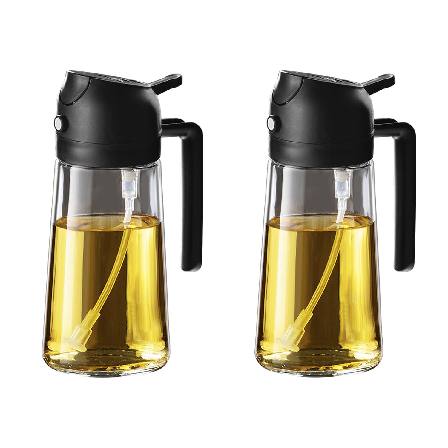 Trendplain 16Oz/470Ml Olive Oil Sprayer For Cooking - 2 In 1 Olive Oil Dispenser For Kitchen Gadgets, Air Fryer, Salad, And Bbq