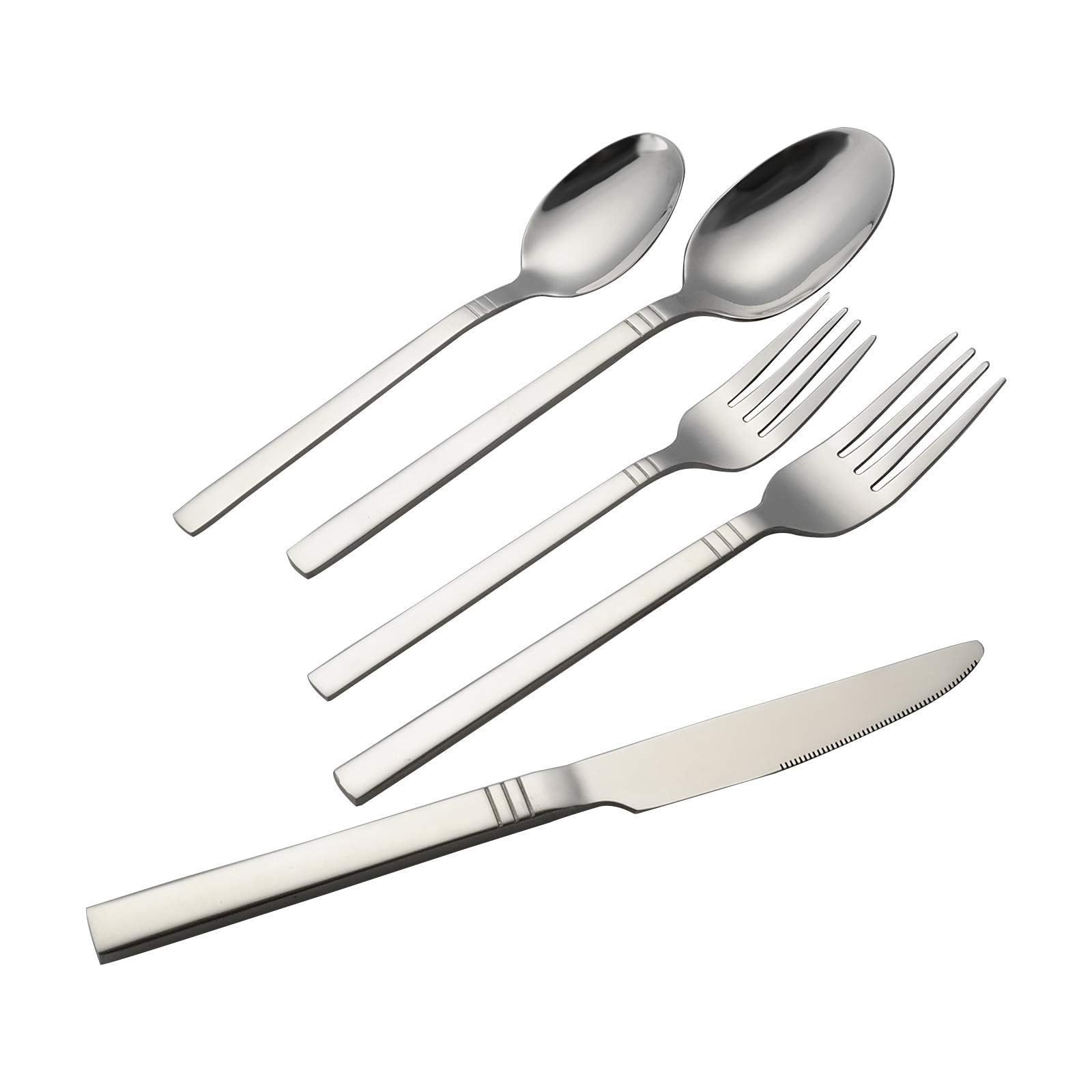 Morcte 80-Piece Stainless Steel Flatware, Service For 16