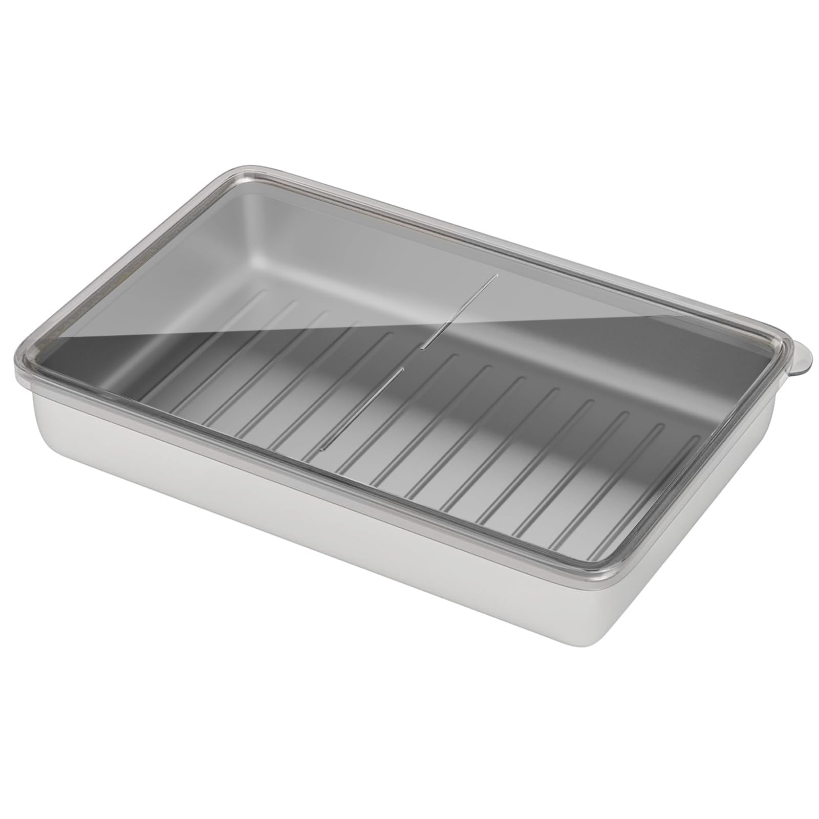 Freshmage Cheese Container for Refrigerator, Stainless Steel Airtight Deli Meat Storage Containers for Fridge Dishwasher Safe Ki