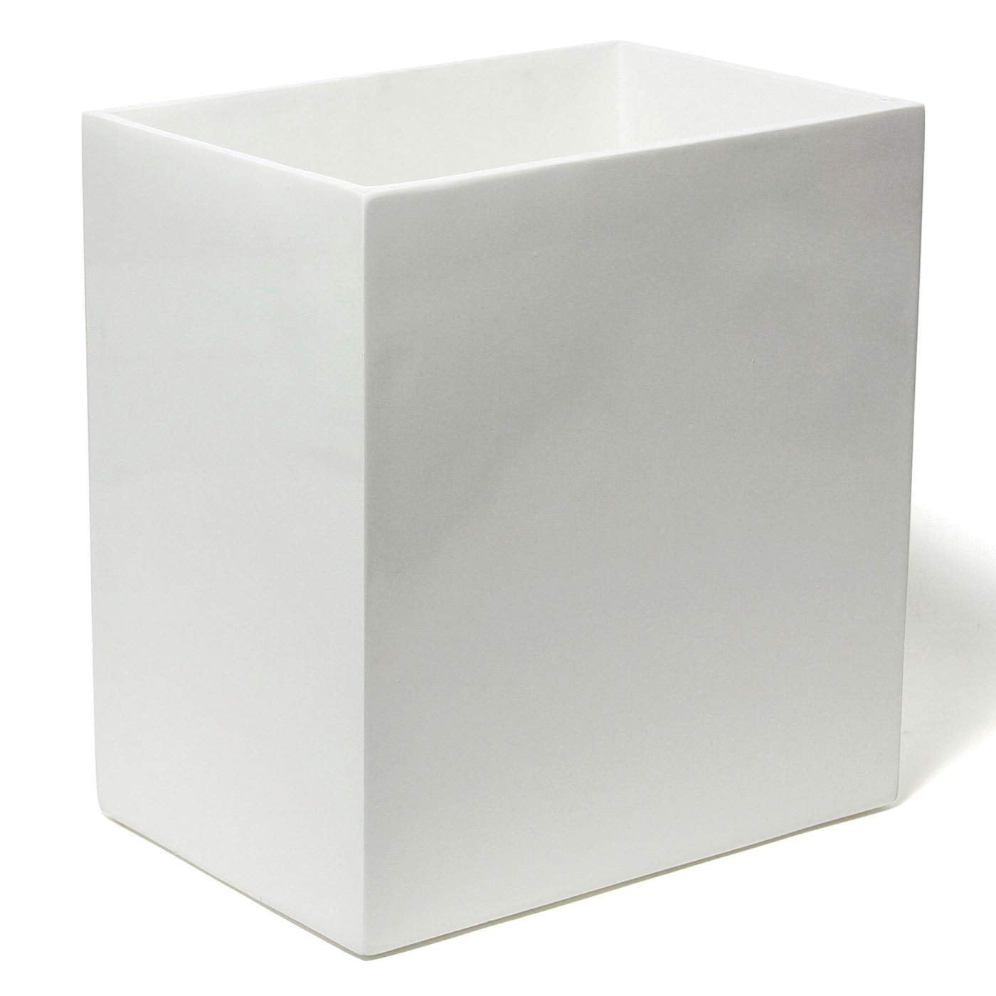 Jonathan Adler Lacquer Bath Wastebasket, One Size, White