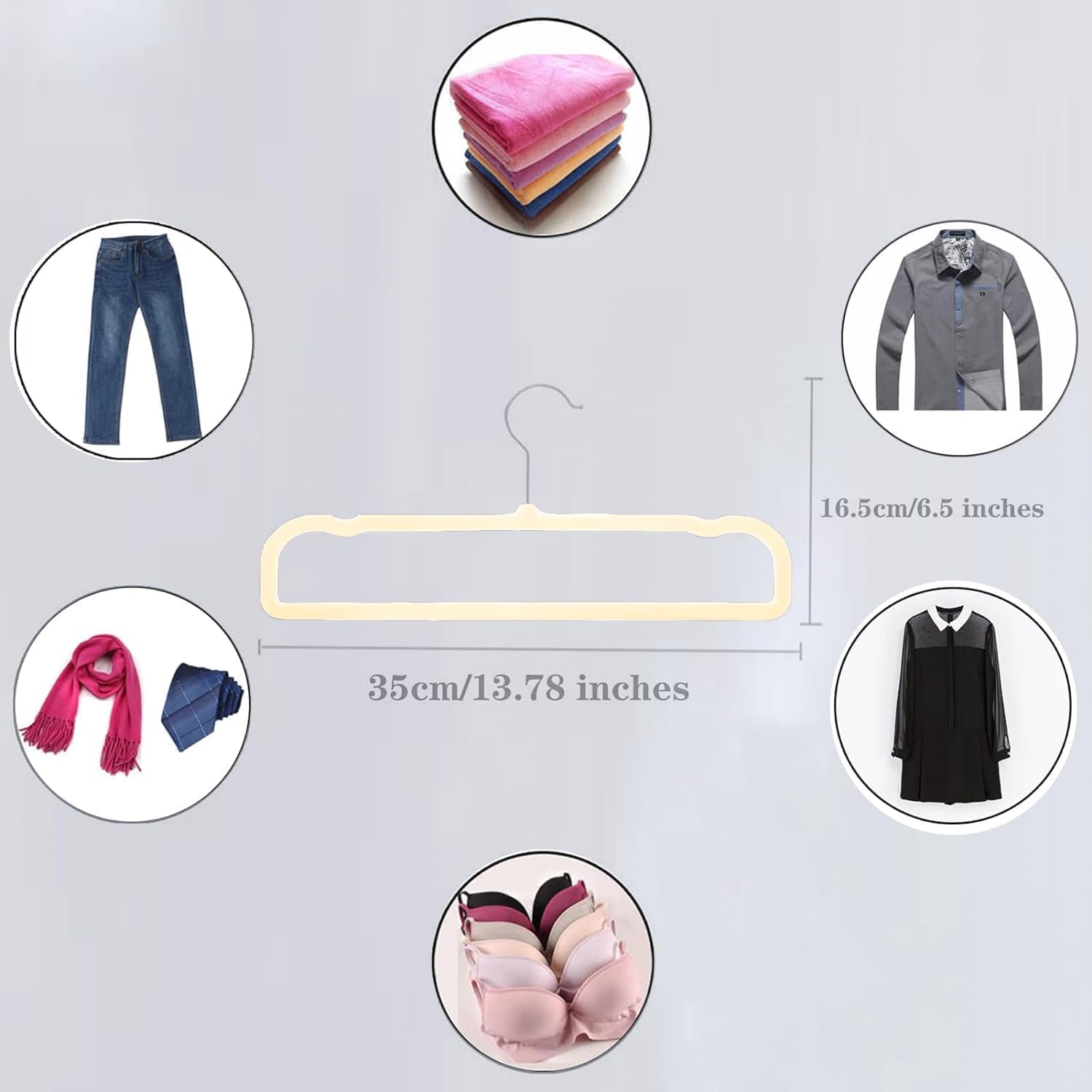 Velvet Hangers Non Slip - 20 Pack Pants Hangers For Closet - Thin Space Saving Clothes Hanger - Strong, Durable, Jean Hangers Wi