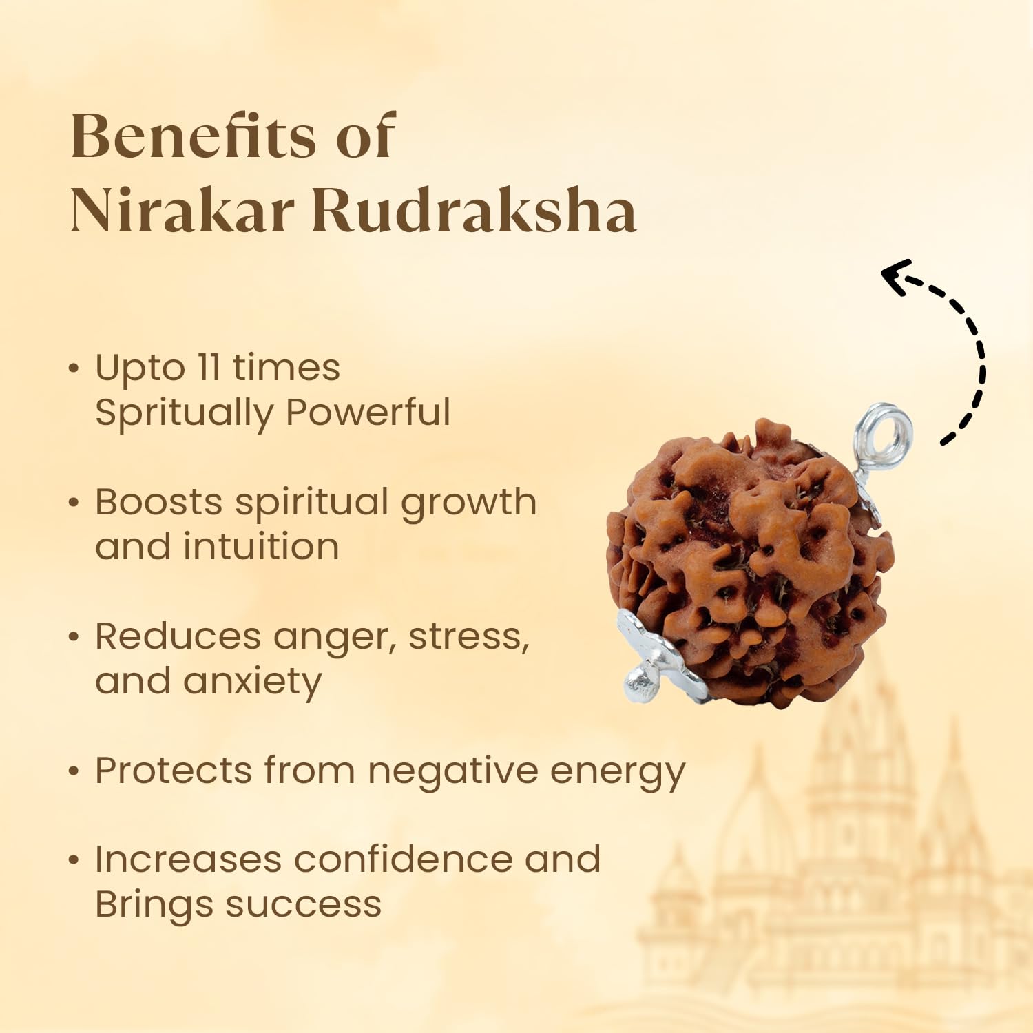 Astrotalk Nepal Origin Nirakar Rudraksha (0 Mukhi) with Silver Capping | Rare Zero Mukhi Bead | Represents Formless Lord Shiva | Sacred Rudraksha Bead for Women & Men