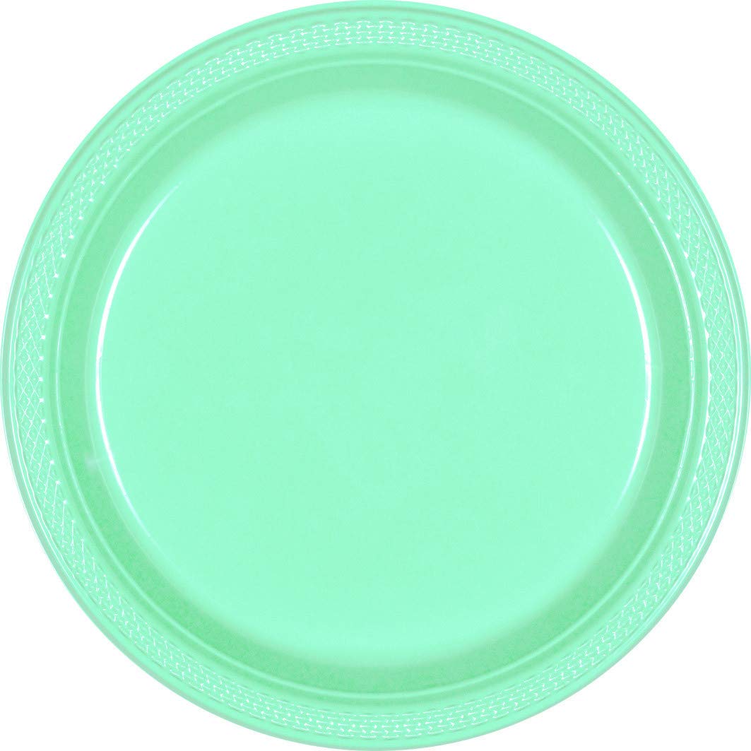 Vibrant Round Robin'S Egg Blue Plastic Plates - 7'' (Pack Of 20) - Premium Quality Design, Ideal For Any Event Or Party