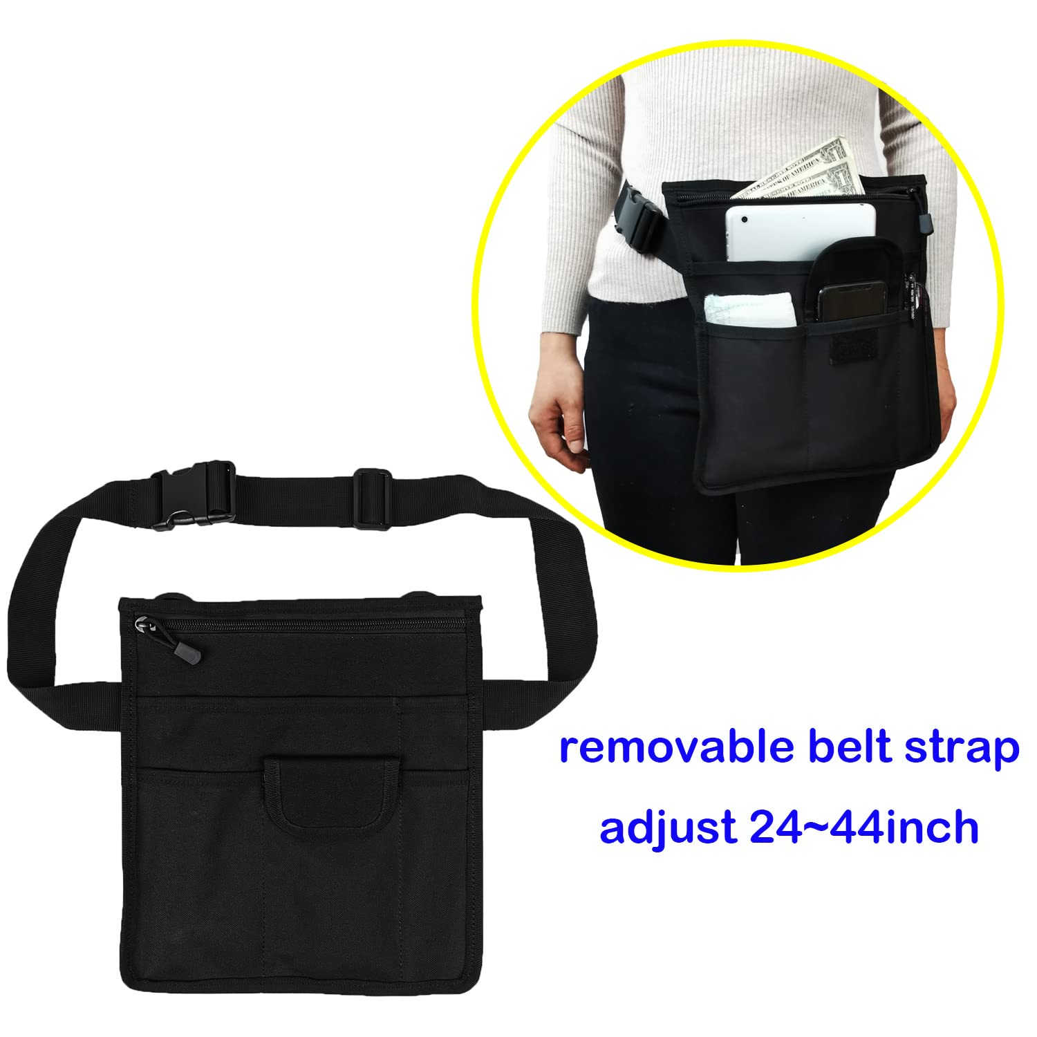 Newganbo Waitress Apron Server Aprons Serving Aprons For Waitresses Cute Reusable Restaurant Teacher Money Pouch With Adjustable