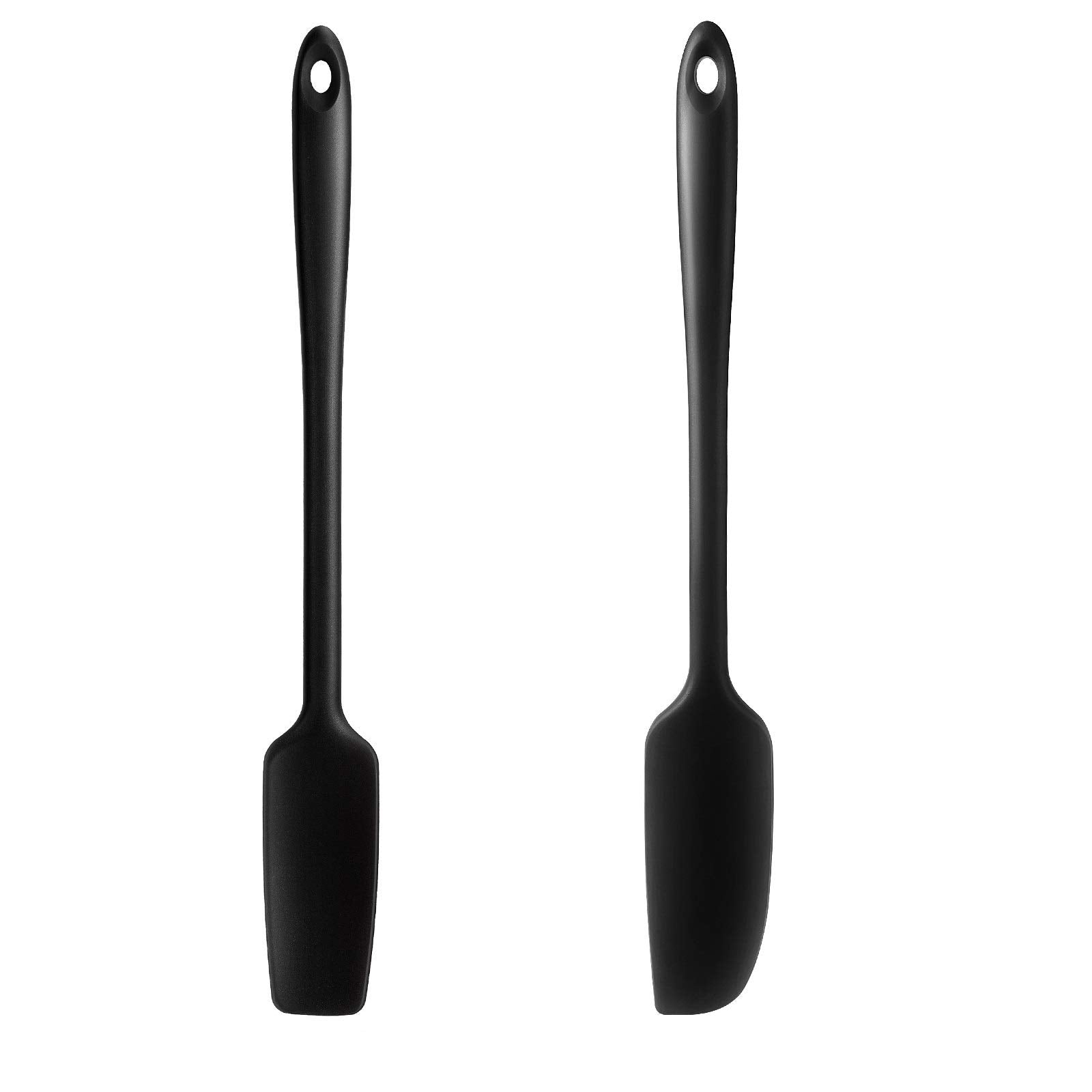 2 Pieces Long Handle Silicone Jar Spatula Non-Stick Rubber Scraper Heat Resistant Spatula Silicone Scraper For Jars, Smoothies,