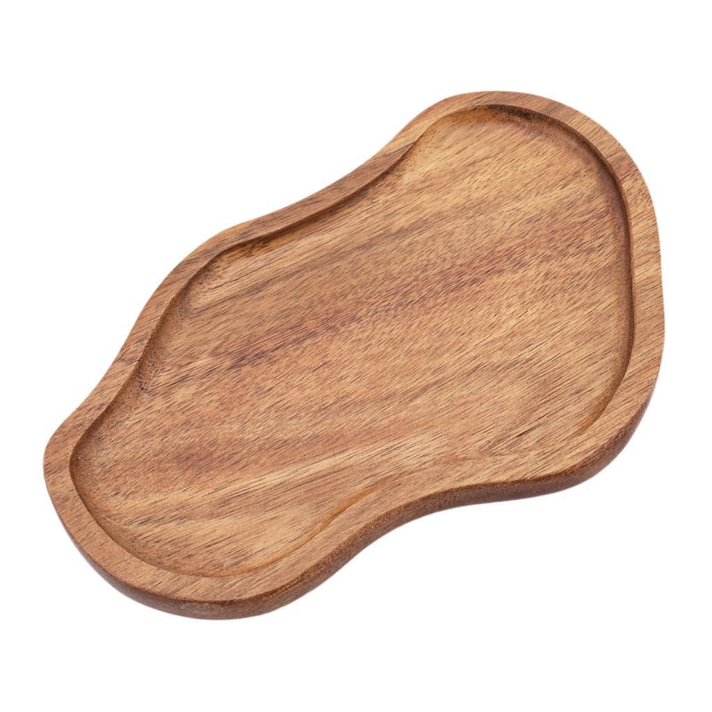 Enakshi Acacia Wood Serving Tray Food Dish Dessert Snack Tray Home Decor Sushi Plate Style A