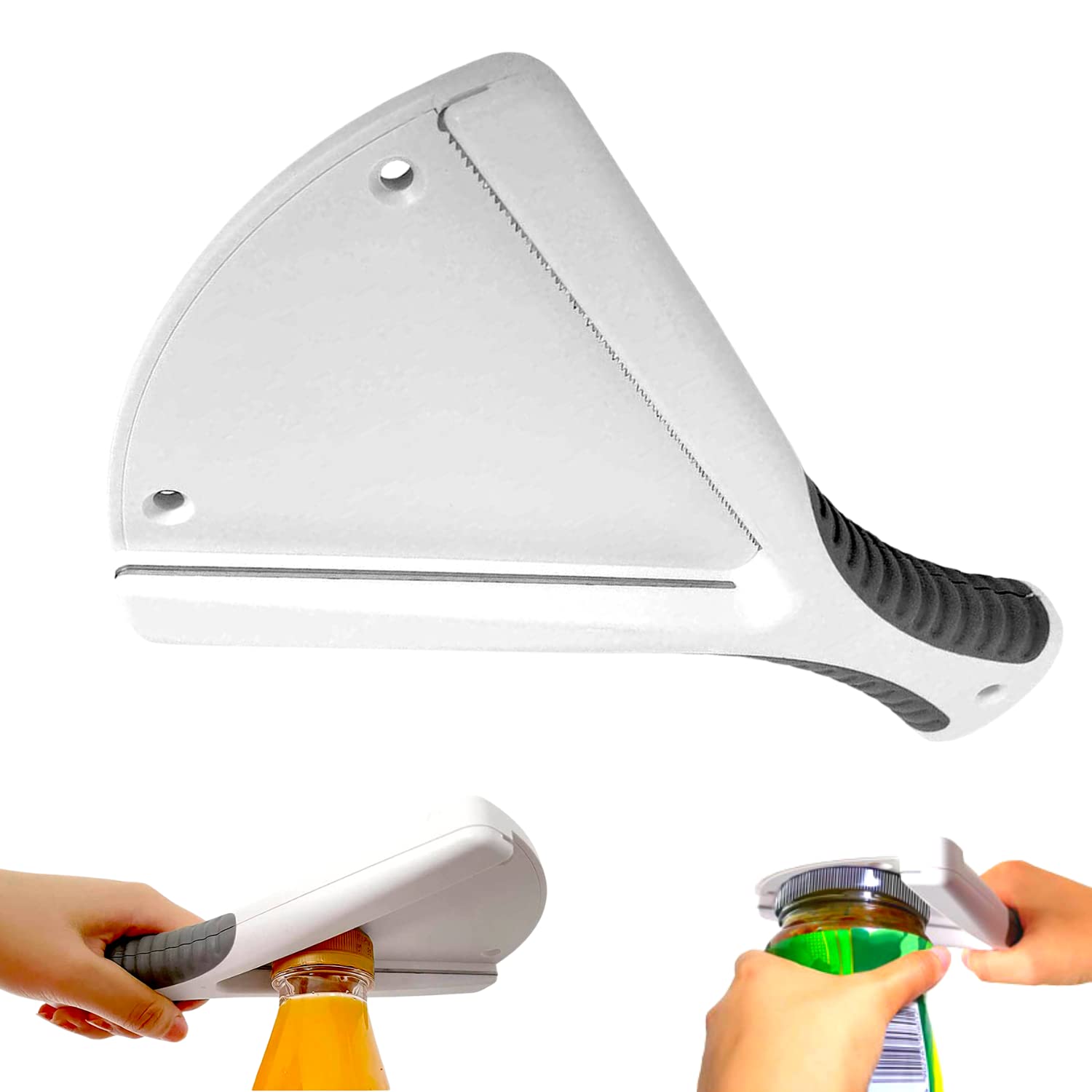 Jar Opener Kitchen Gadget, Ideal For Weak Hands Or Seniors With Arthritis, Easy To Use, Handheld Or Mountable, Opens Lids And Bo