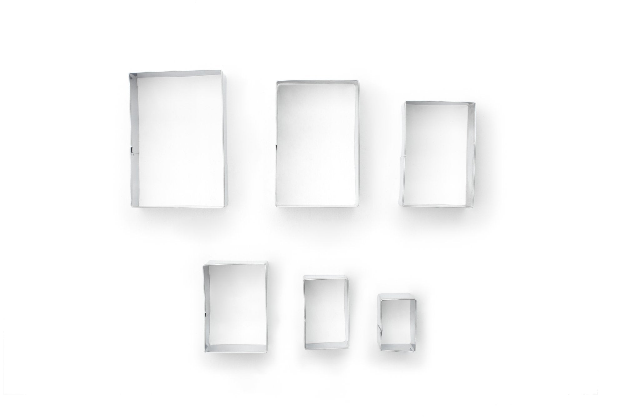 Fox Run Rectangle Cookie Cutters, 4 X 4 X 1 Inches, Metallic