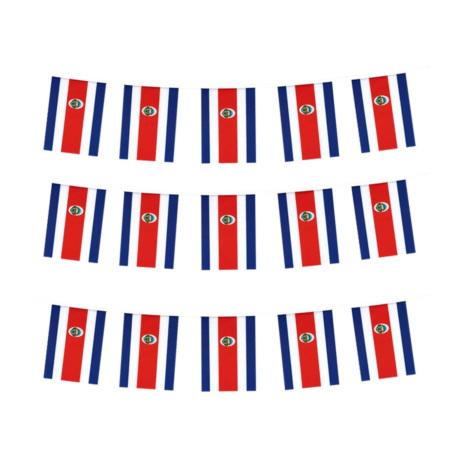 Costa Rica Flags Costa Rican Small String Mini Flag Pennant Banner Decorations