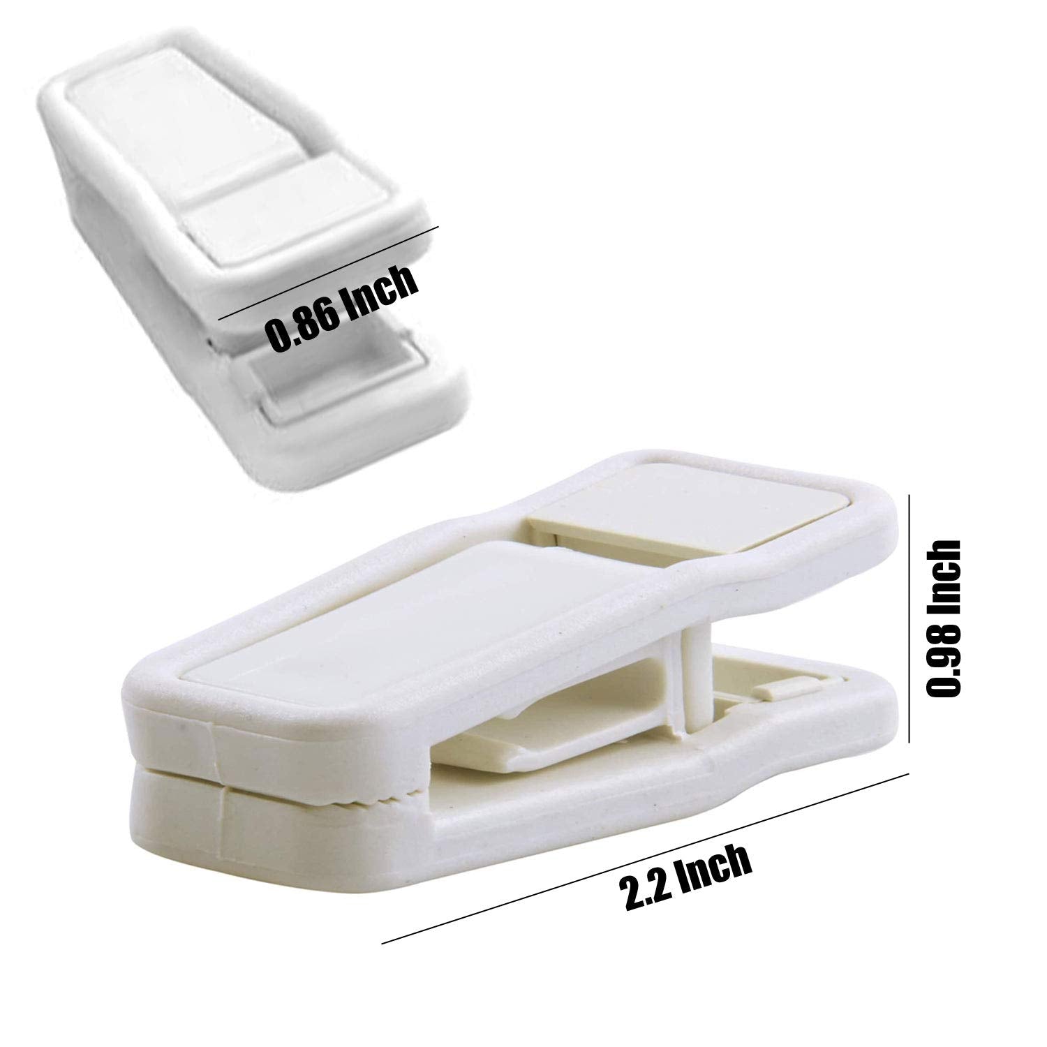 Kiseer Plastic Baby Hanger Clips, 40 Pcs Slim-Line Finger Clips Set Clothes Hanger Velvet Hanger (White)