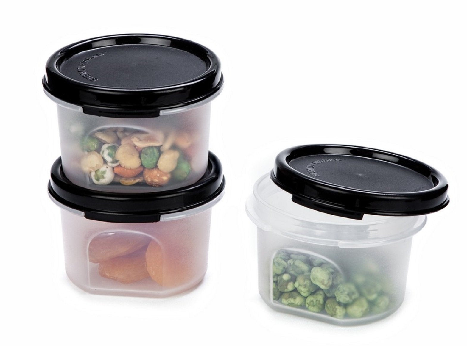 Signora Ware Modular Plastic Container Set, 200Ml, Set Of 3, Cocoa,Multicolor