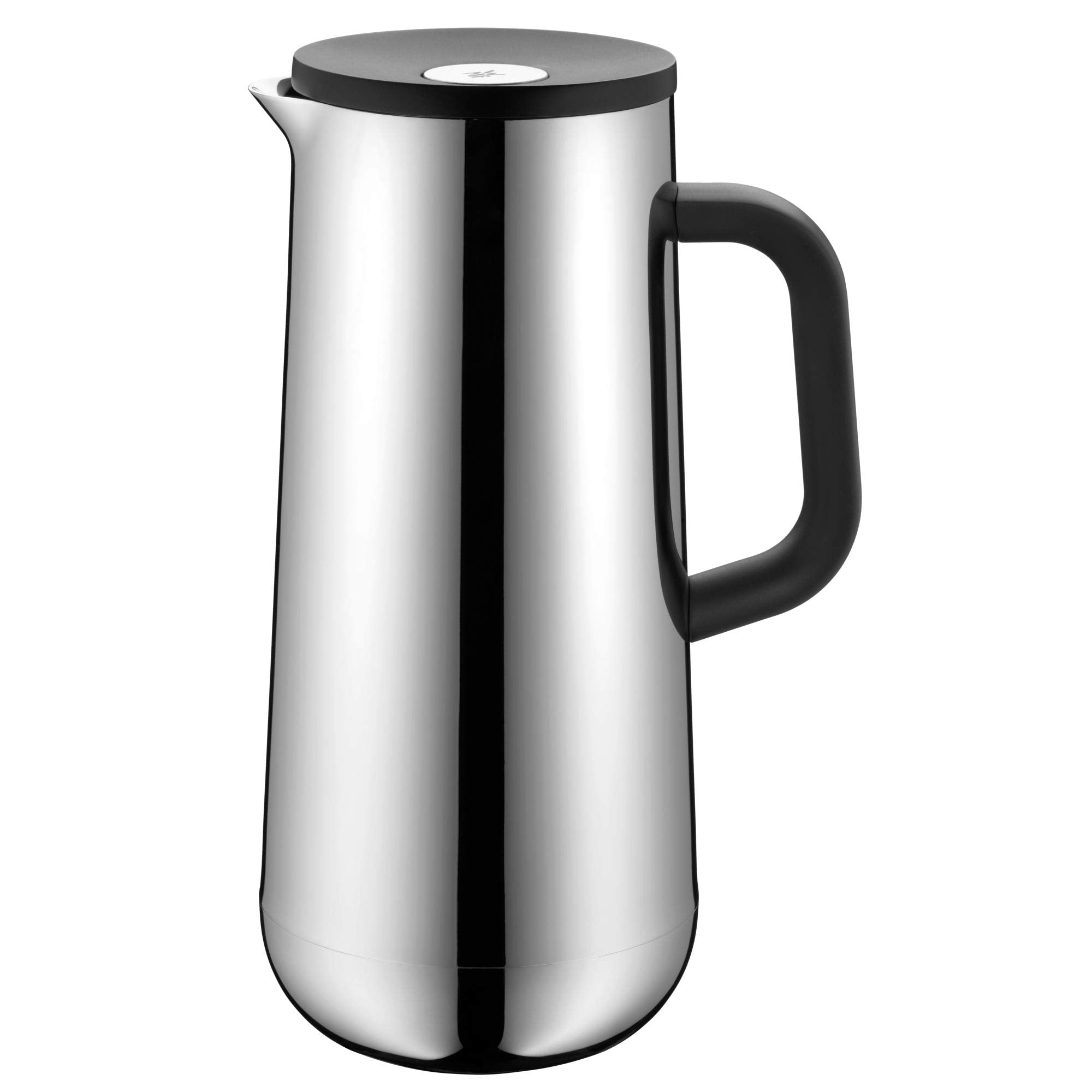 WMF Thermos Flask Impulse, Coffee/Tea Glass Insert Automatic Closure Keeps Drinks Hot Cold for 24 Hours, 1 x 1 Litre, Stainless 