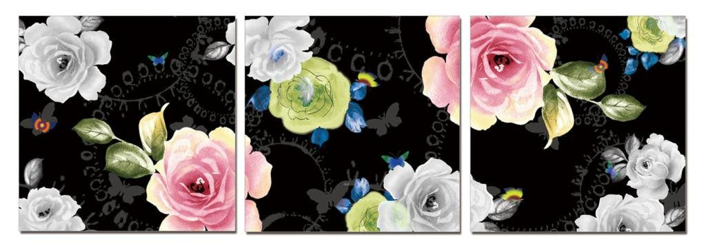 Go Hooked Mdf Wall Painting/Hanging Art/Home Decor (28 Cm X 9 Cm X 28 Cm, 3 Frames, Mdf3Sa-8545)