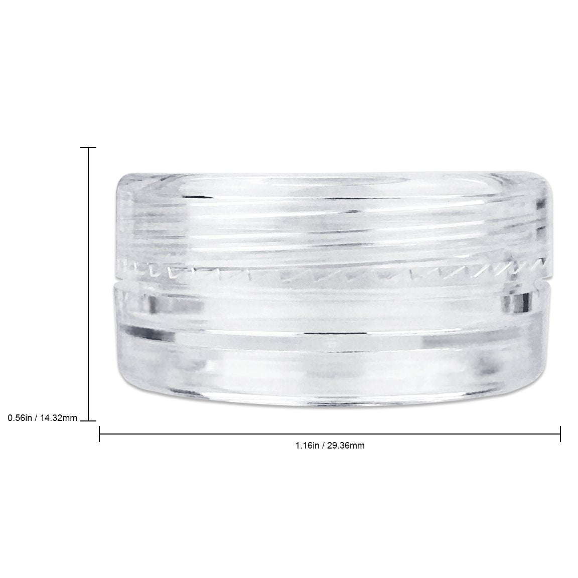 Beauticom 3G/3Ml Round Clear Jars With Screw Cap Lids (Quantity: 200Pcs)