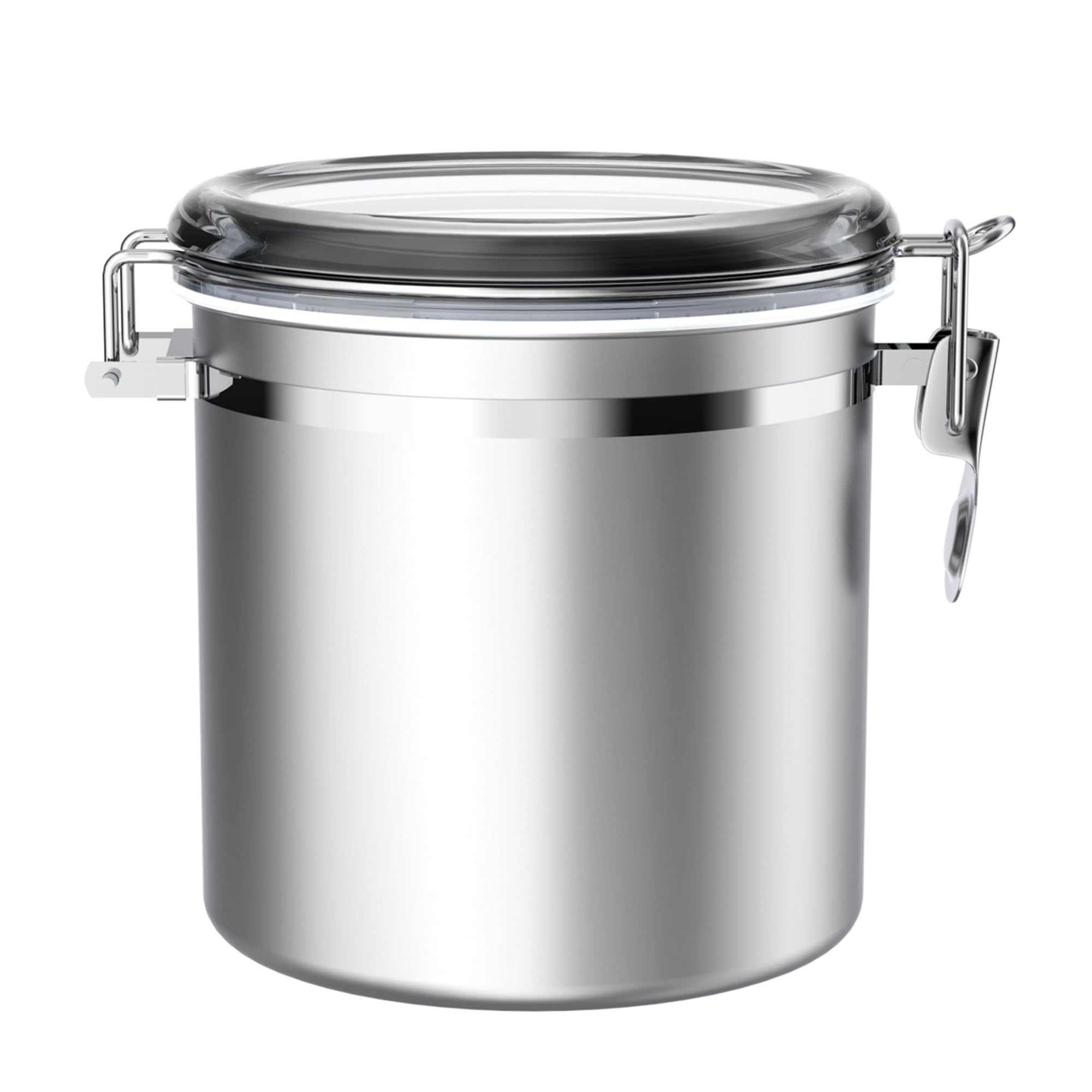 Enloy 165Oz Stainless Steel Airtight Canister For Kitchen, Large Flour Coffee Bean Tea Cereal Sugar Cookie Metal Food Storage Ca