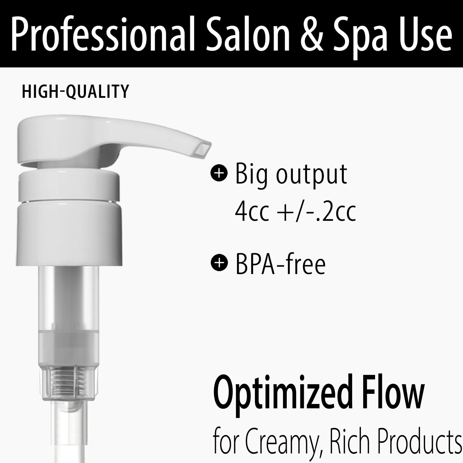 Bar5F 33.8-Ounce Pump for Shampoo and Conditioner  Lotion  etc. for 1-Inch Bottle Neck Pack of 2