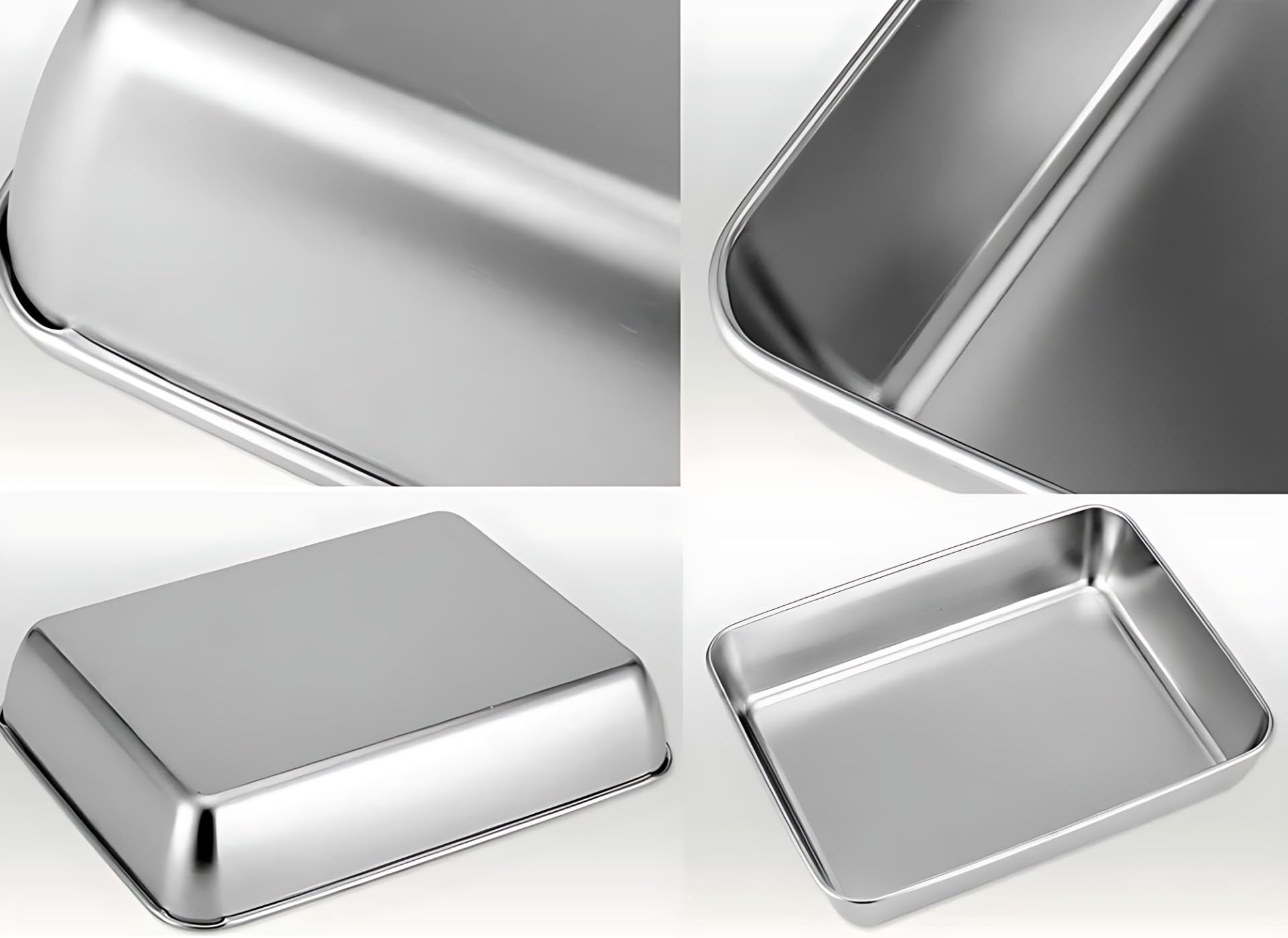 Baking Cookie Sheets Pans Jelly-Roll Pans Roasting Pan Stainless Steel Baking Pans Tray Cookie Sheet Nonstick Toaster Oven Baking Sheet Pans  Easy Clean & Dishwasher Safe (16.2'' x 12.6'')