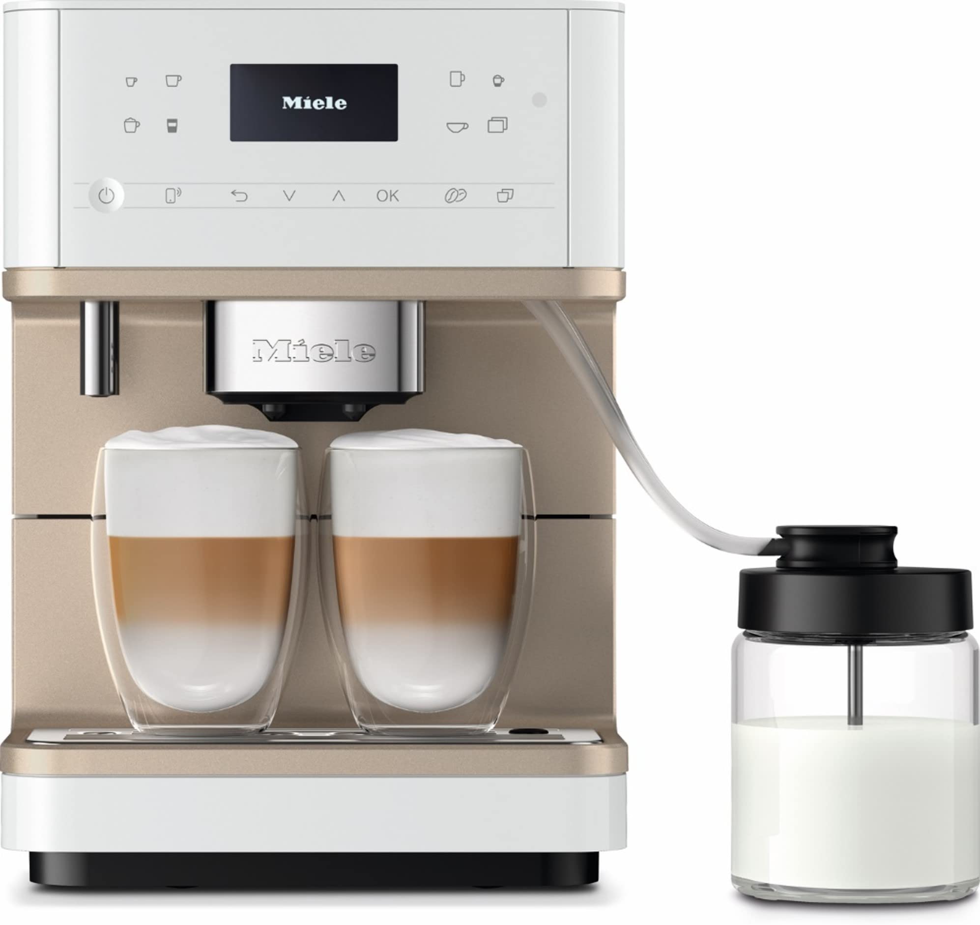 Miele Cm 6360 Milkperfection Automatic Coffee Machine - Onetouch For Two, Aromaticsystem, 8 Individual Profiles, Doubleshot, Wif