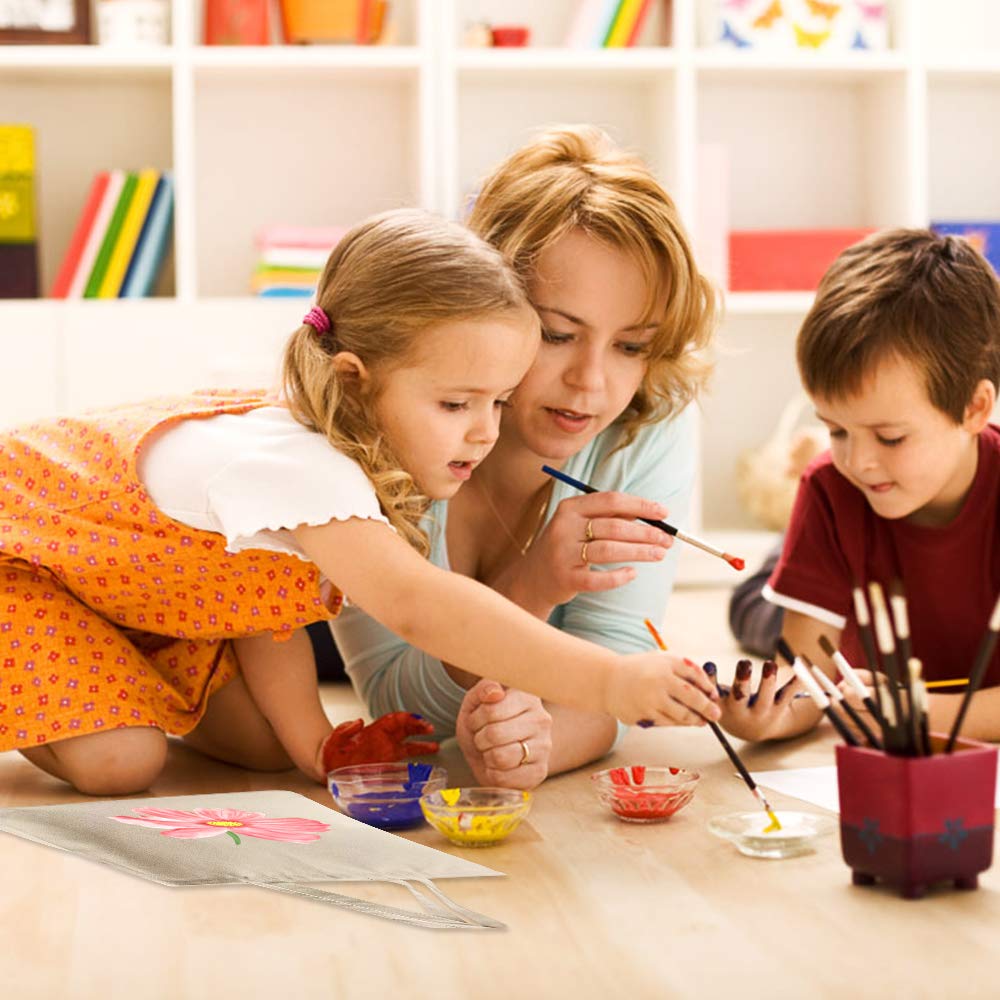 2 Pcs Tote Bags Multi-Purpose Reusable Blank Canvas Bags Use For Grocery Shopping Bags,Diy Gift Bags