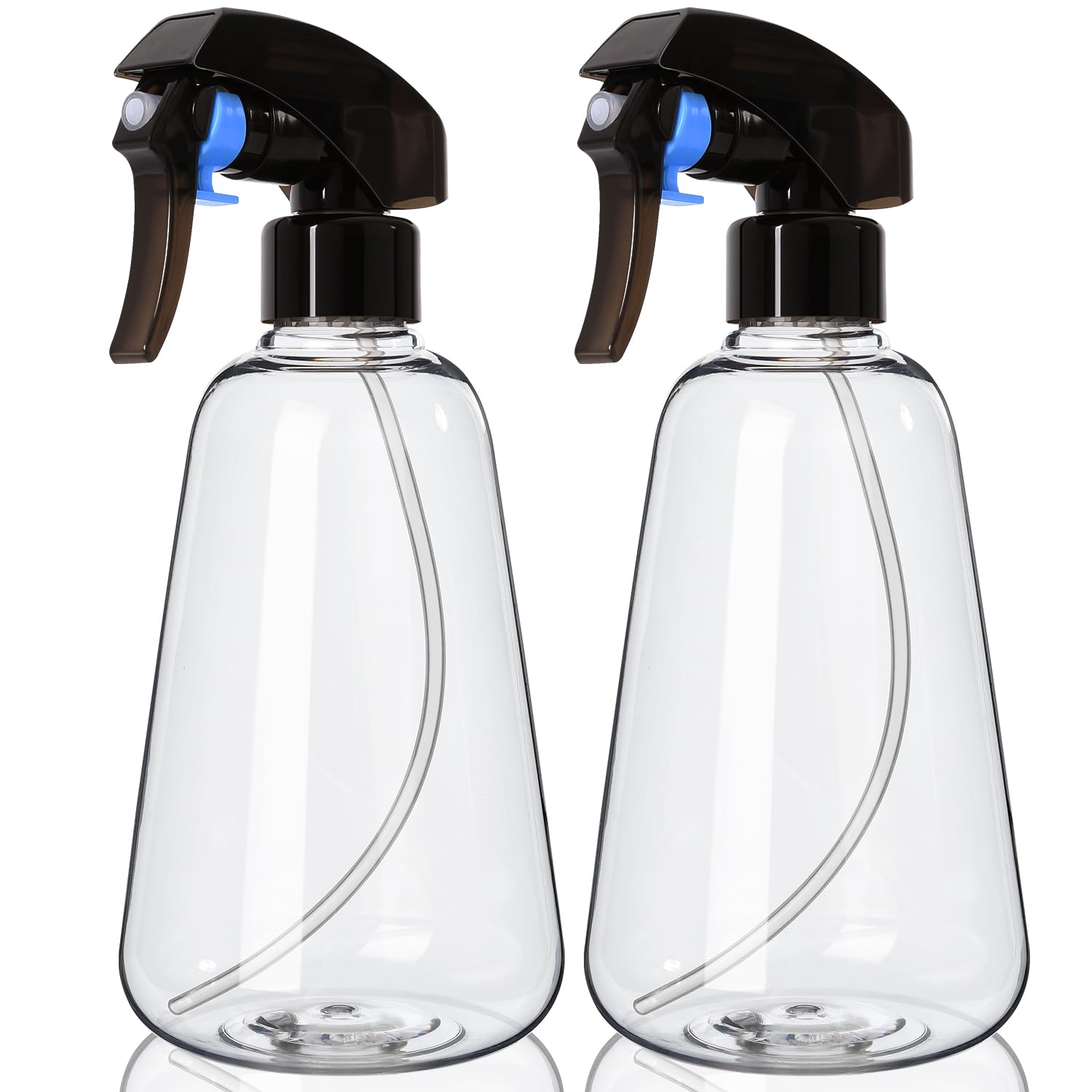Spray Bottle 2 Pack, 16Oz - Ultra Fine Mist, Plant Mister Hair Misting Empty Spray Bottles Indoor, Leak Proof Water Sprayer For