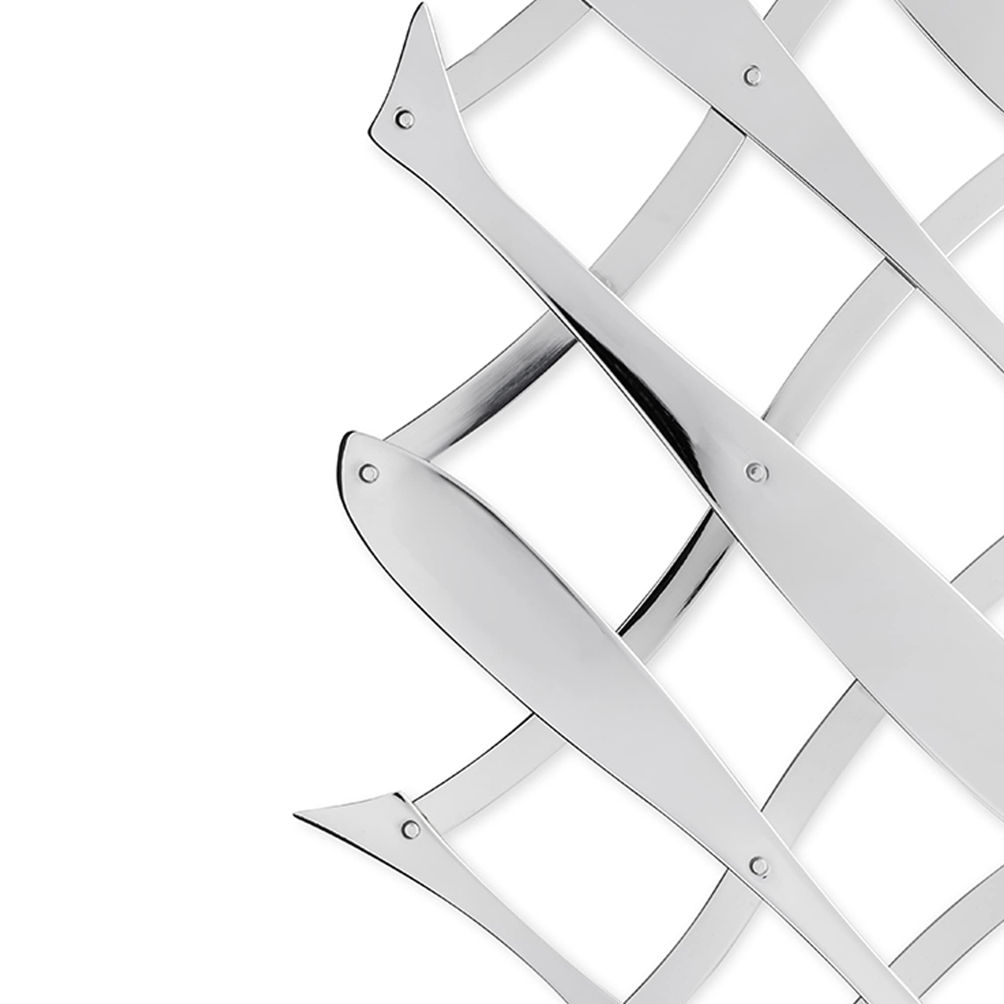 Alessi ''Pescher'' Extensible Trivet In 18/10 Stainless Steel Mirror Polished, Silver