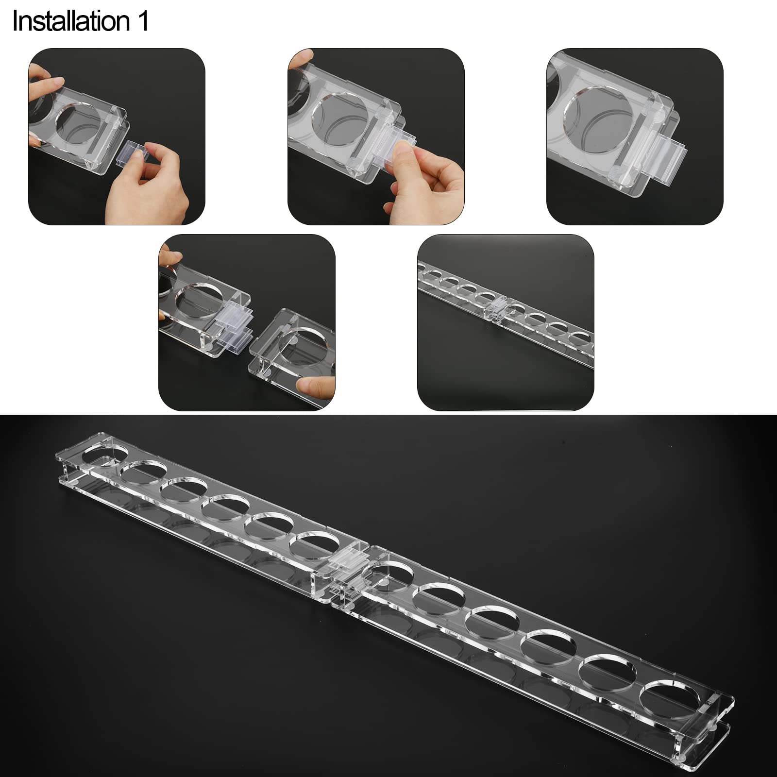 Beautyflier Pack Of 2 Acrylic Shot Glass Holder, Shot Glass Serving Tray For Bar, Restaurant, Party, Family Gathering (Shot Glas