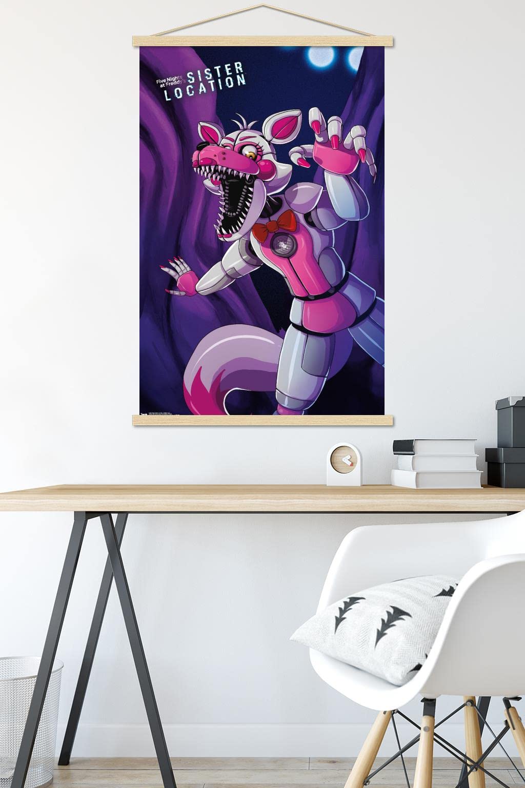 Trends International Five Nights At Freddy'S: Sister Location - Funtime Foxy Wall Poster, 22.375'' X 34'', Premium Print And Bee