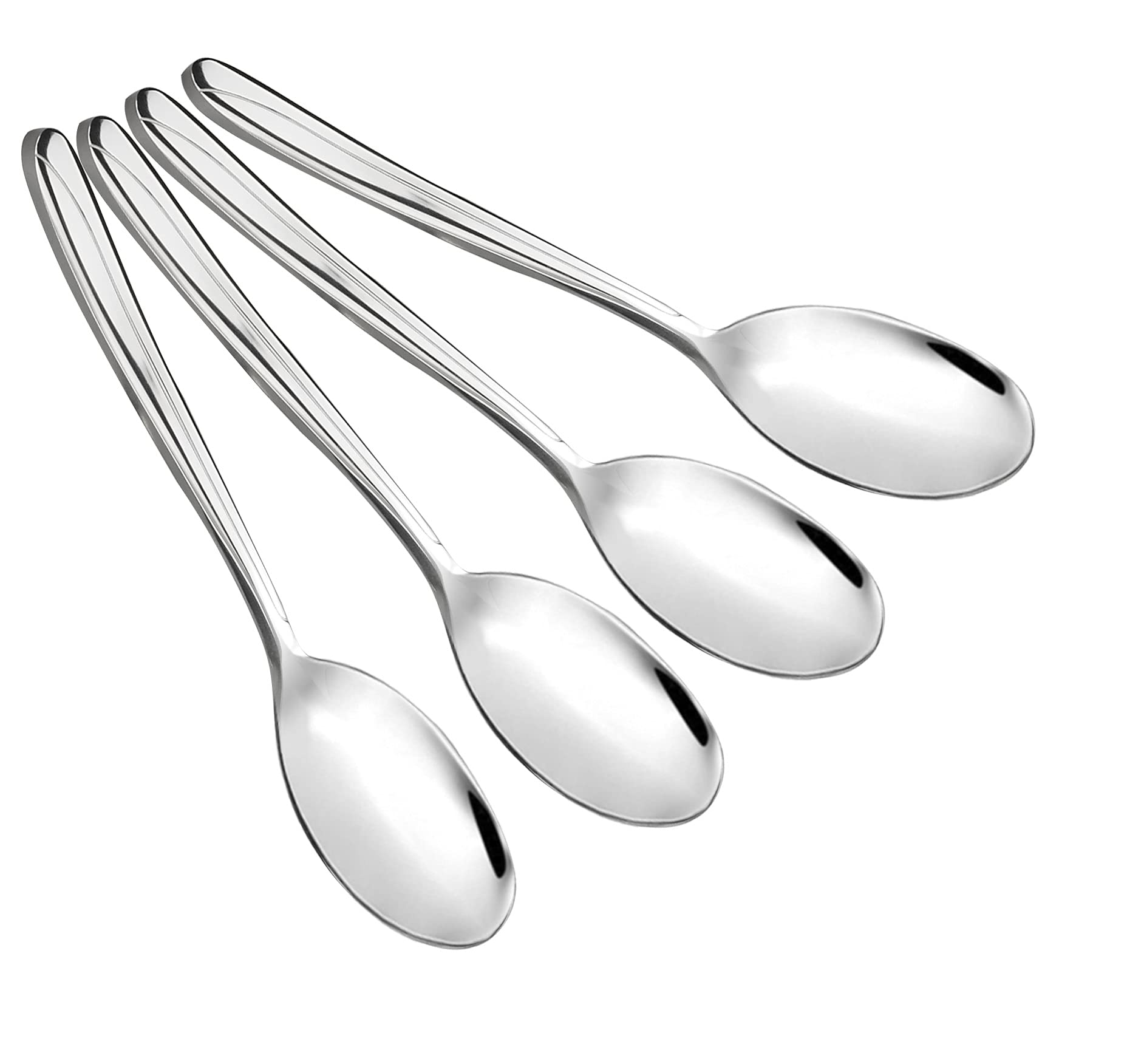 Anbers 8 Pieces Large Serving Spoons, 9.45 Inches, Stainless Steel Catering Serving Spoons