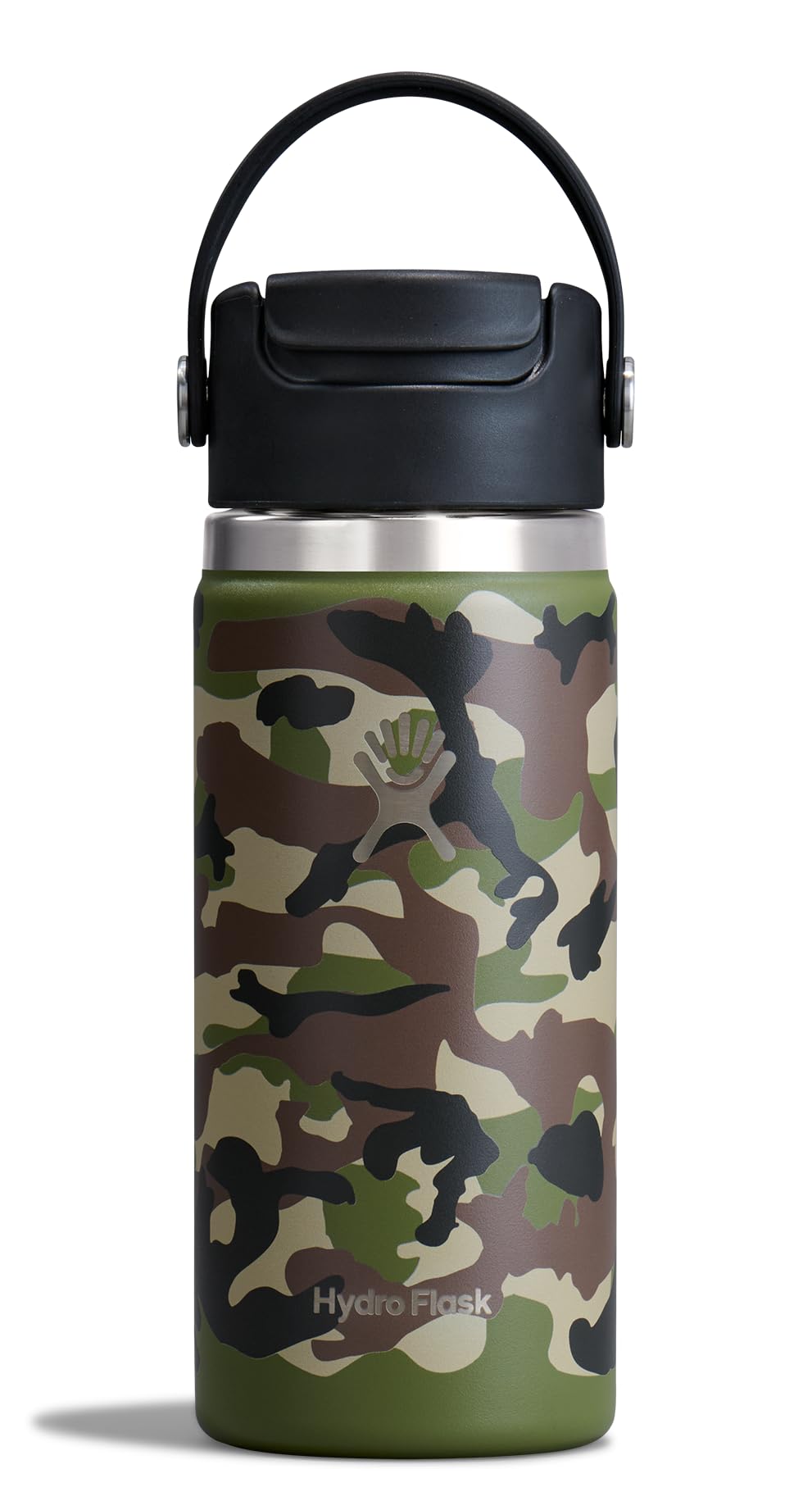 Hydro Flask Flip Sip Coffee Tumbler Mug Insulated Stainless Steel, Non Spill, Leak Proof Travel Coffee Cup 16 Oz Woodland Camo
