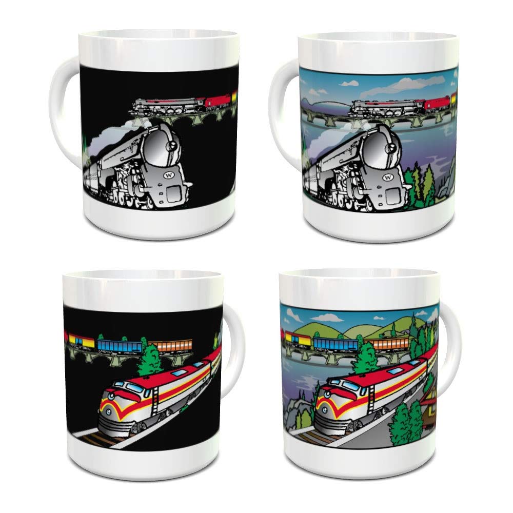 Trains Magic Mug - Color Changing Mug - Coffee Mug - Train Gift