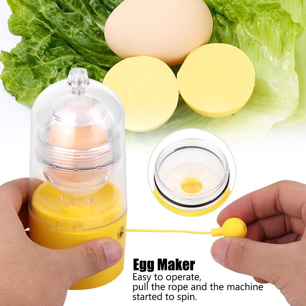 Fdit Portable Egg Scrambler Shaker Whisk Hand Powered Golden Egg Maker Eggs Yolk White Mixer Kitchen Gadgets For Mixing The Egg