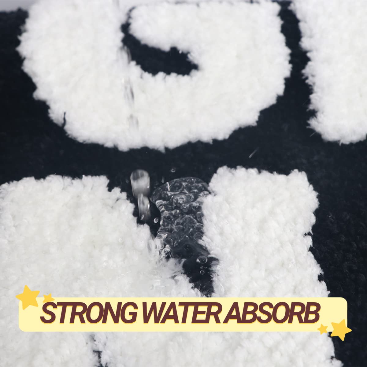 Boveu Nice Bath Mat Bath Rugs, Non Slip Absorbent Washable Black Microfiber Bath Mats For Bathroom Floor And Shower,32'' X 20''