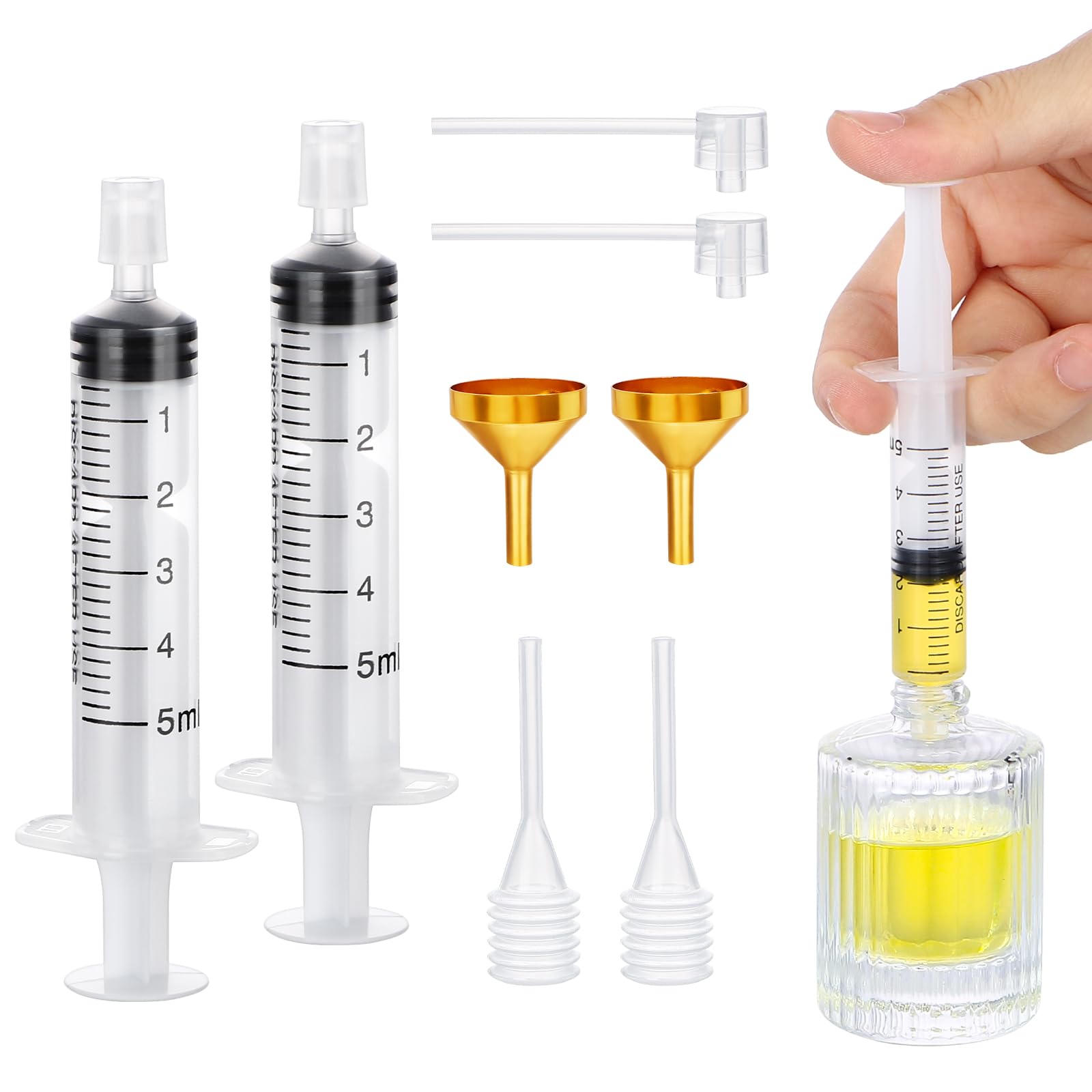 Segbeauty Perfume Refill Pump Tools, 8Pcs Perfume Dispenser Transfer Tools Kit, Include 2 Funnel For Refill, 2 Clear Pump And Dr