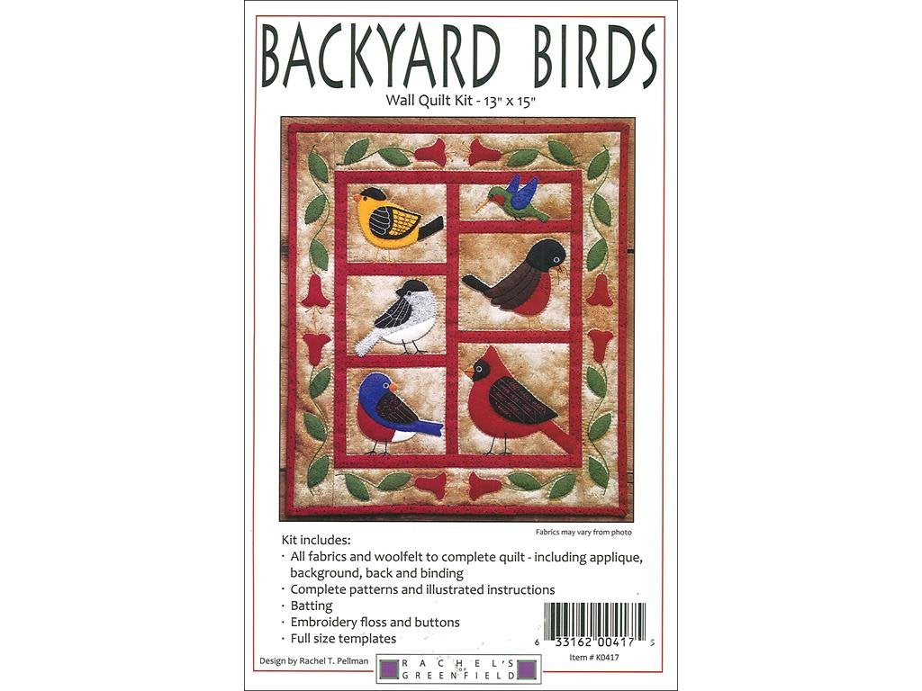 Rachel'S Of Greenfield Quilt Backyard Birds Kit