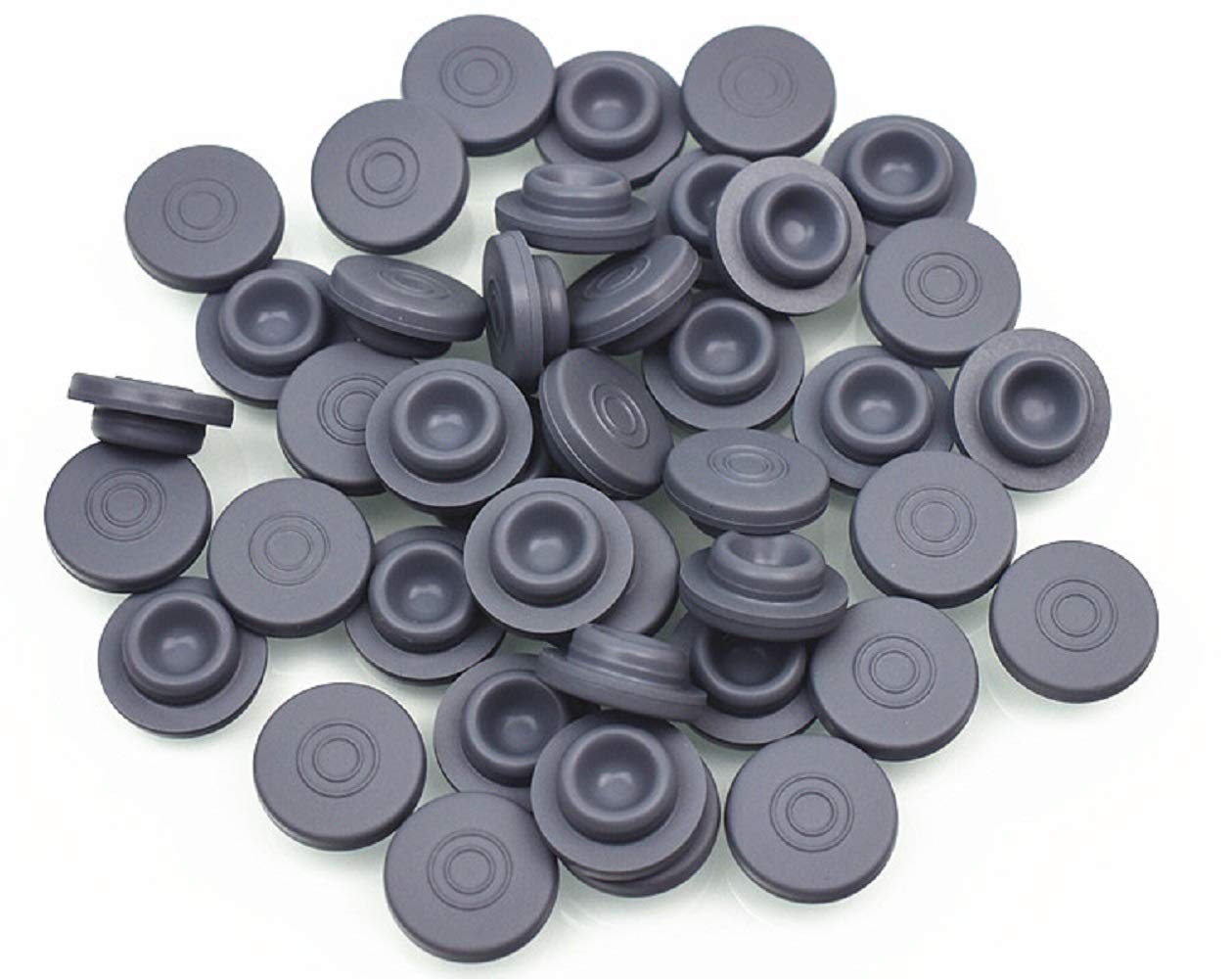 Sucohans 100 Peices Mushrooms Self Healing Injection Ports, 20Mm Rubber Bottle Stoppers, For 13 Mm (0.51In) Diameter Opening Mas