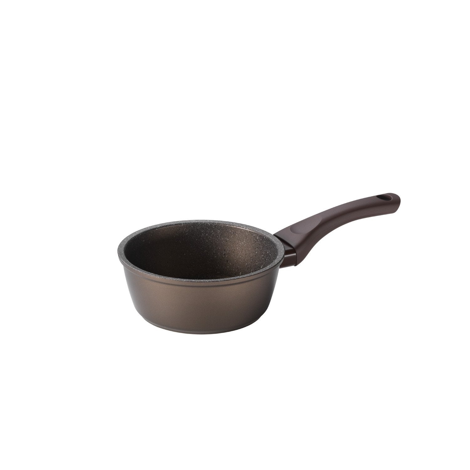 Mopita Amrs16Mo101 Ambra Induction Forged Aluminum Casserole With Wood Effect Handle, 16 X 8 Cm, Aluminium, Black