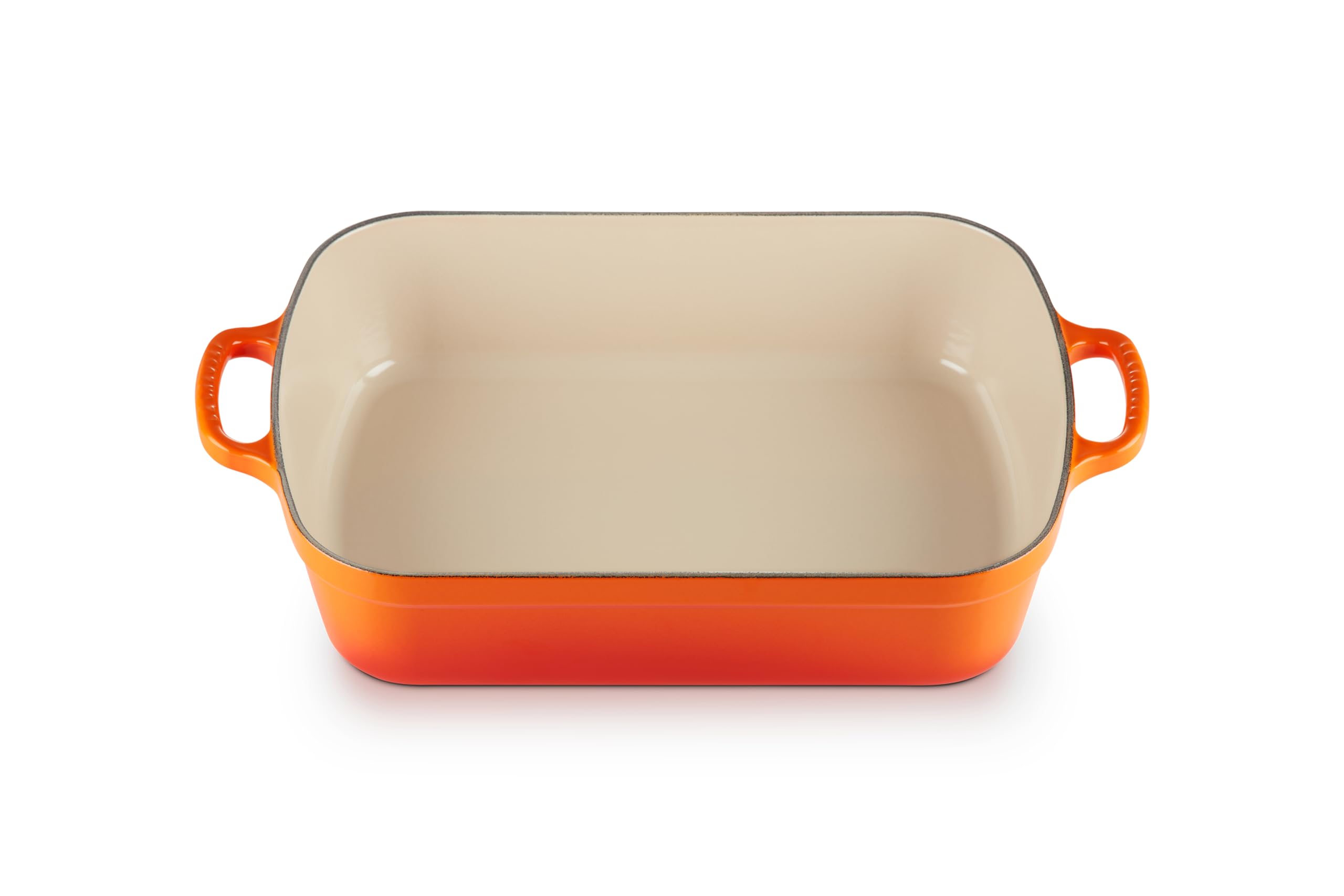 Le Creuset Enameled Cast Iron Signature Rectangular Roaster, 5.25 qt. (11.7 x 16.8), Flame