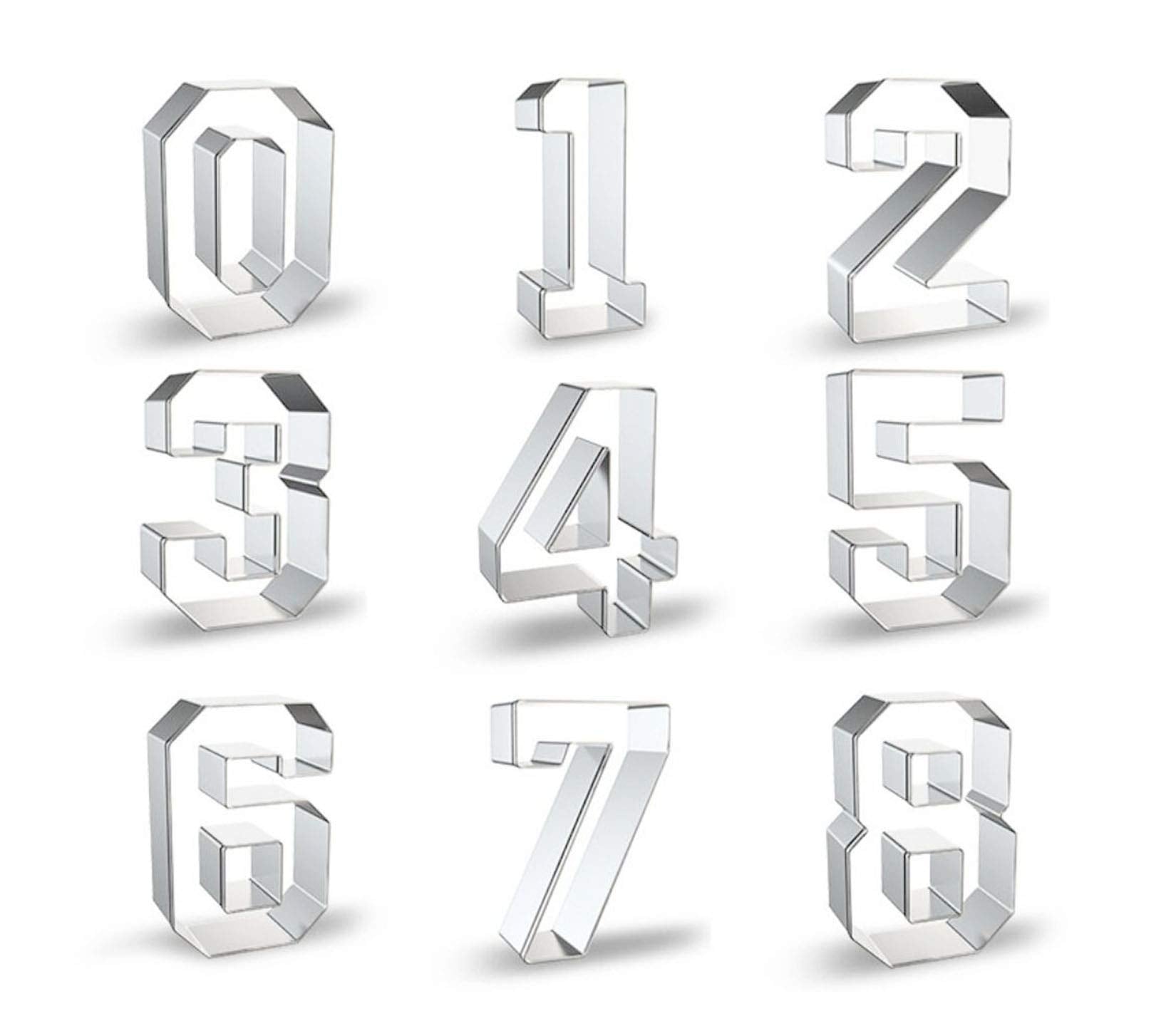 Wjsyshop 9 Pieces Numbers Cookie Cutter - B