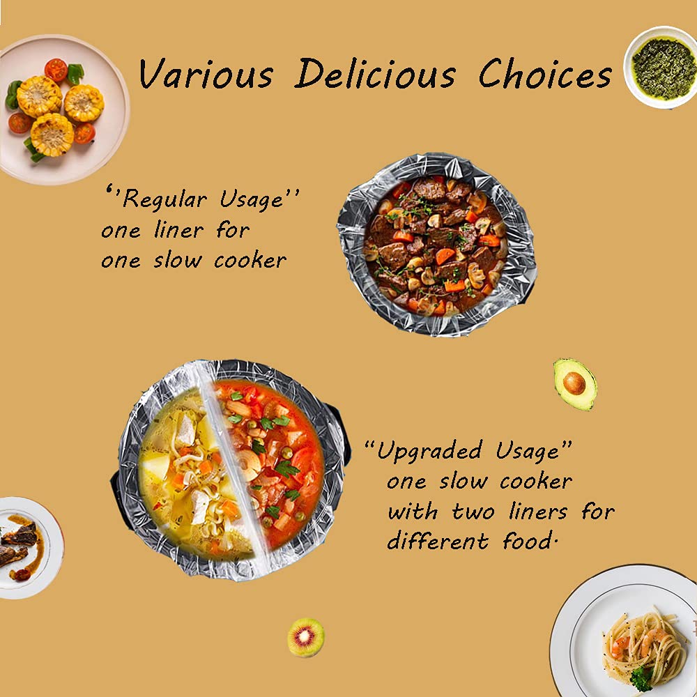 16 Counts Slow Cooker Liners Small Size(11 X 16 Inch) Kitchen Disposable Cooking Bags Fits 1 To 3 Quarts Safe For Oval Or Round