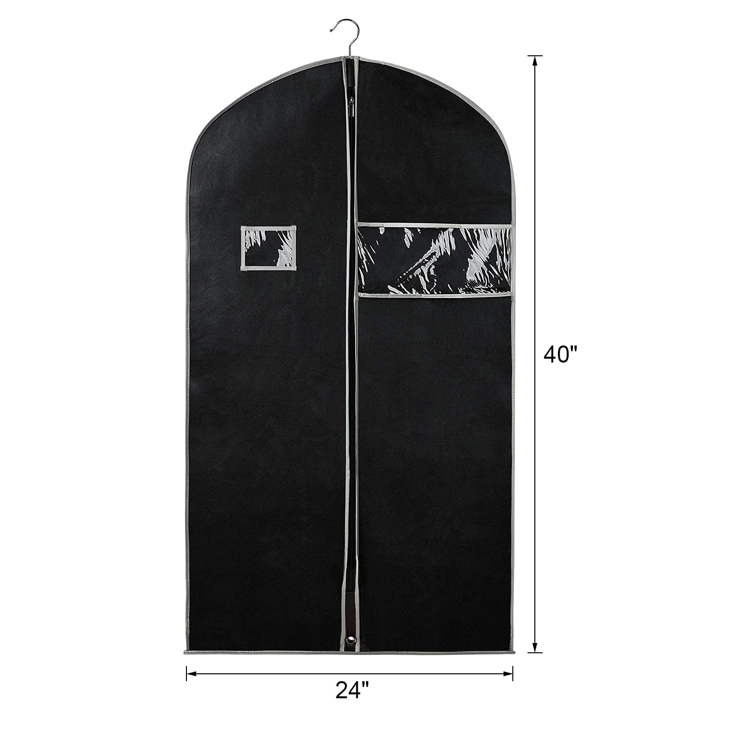 Syeeiex 40'' Garment Bag  Set of 8 Suit Bag  Garment Bags for Hanging Clothes  Suit Covers Bags for Men or Women  Dress Bags for Storage Suits  Shirts T-shirts and Jackets on Closet